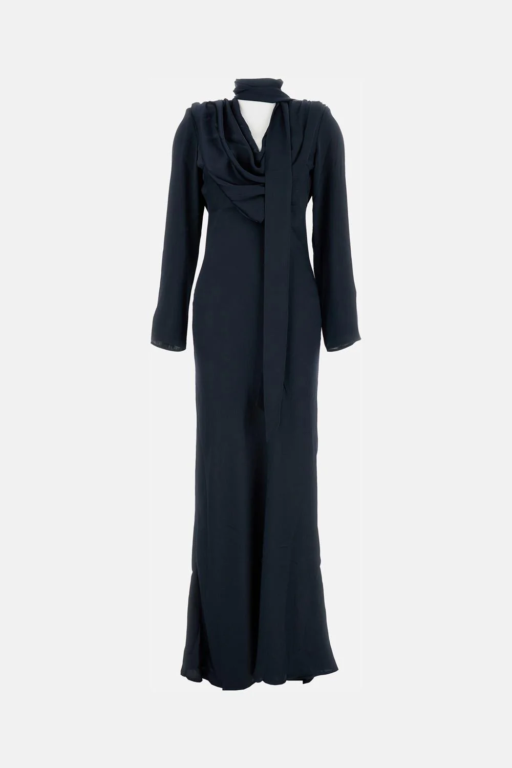 ABITO LUNGO DRAPPEGGIATO IN SATIN