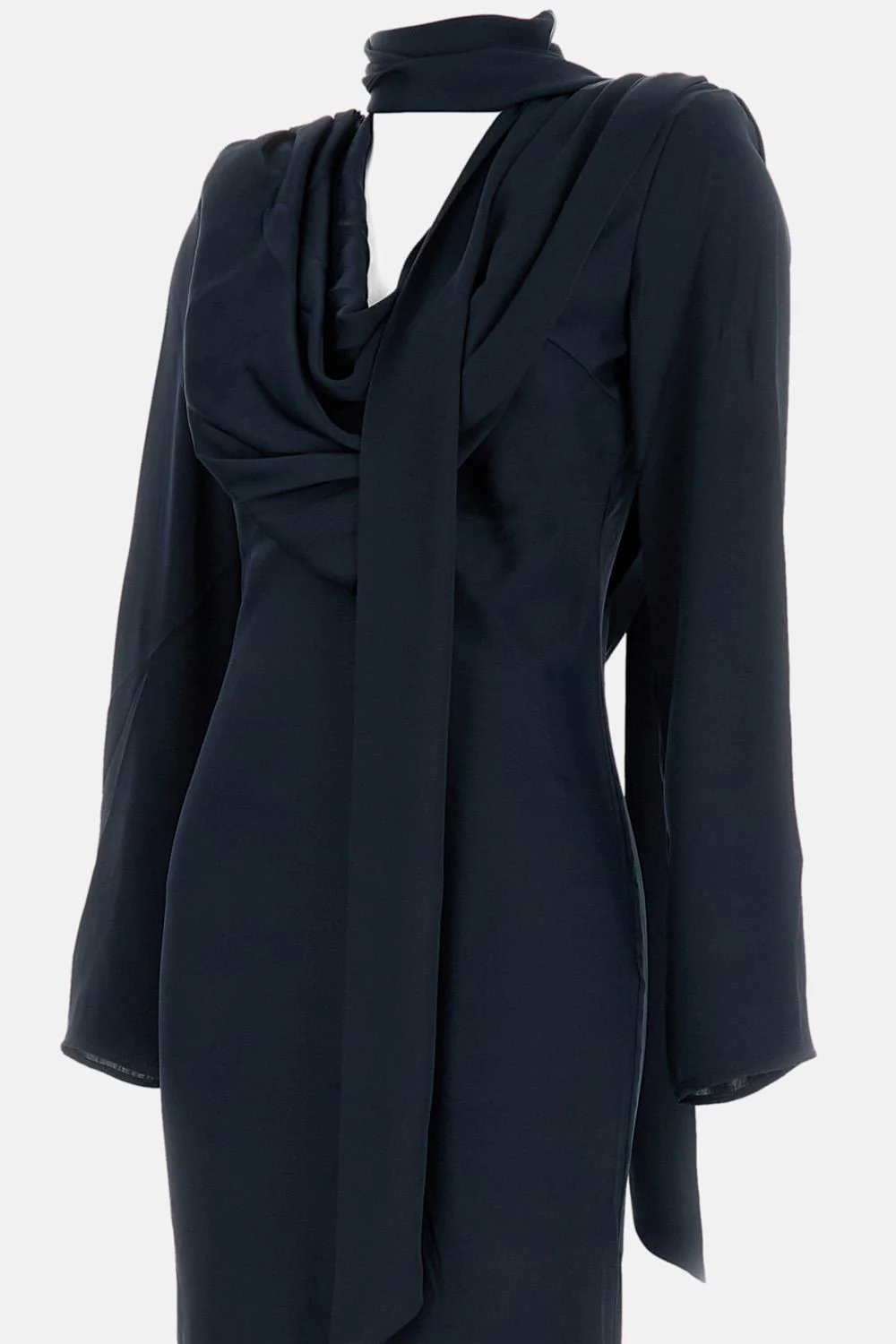 ABITO LUNGO DRAPPEGGIATO IN SATIN - Image 3