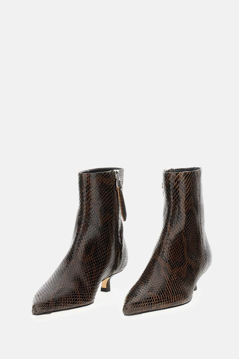 SOFIE SNAKE PRINT CALF LEATHER MOKA - Image 3