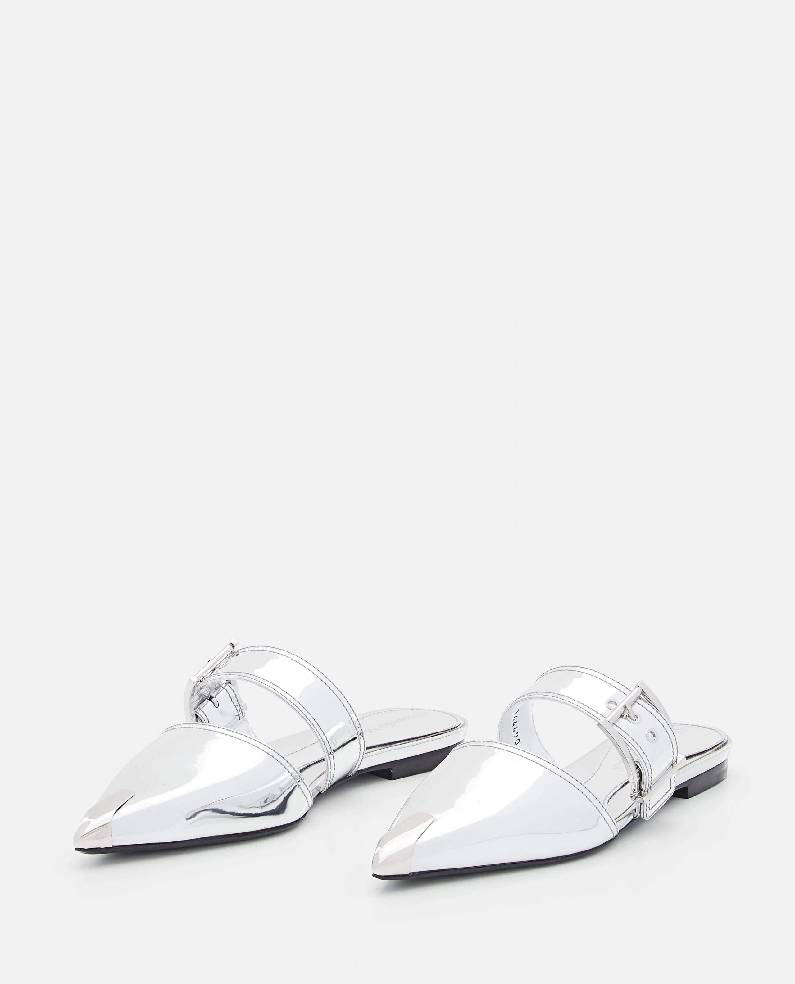 MIRROR POINTED OPEN BACK SANDALS - Image 2