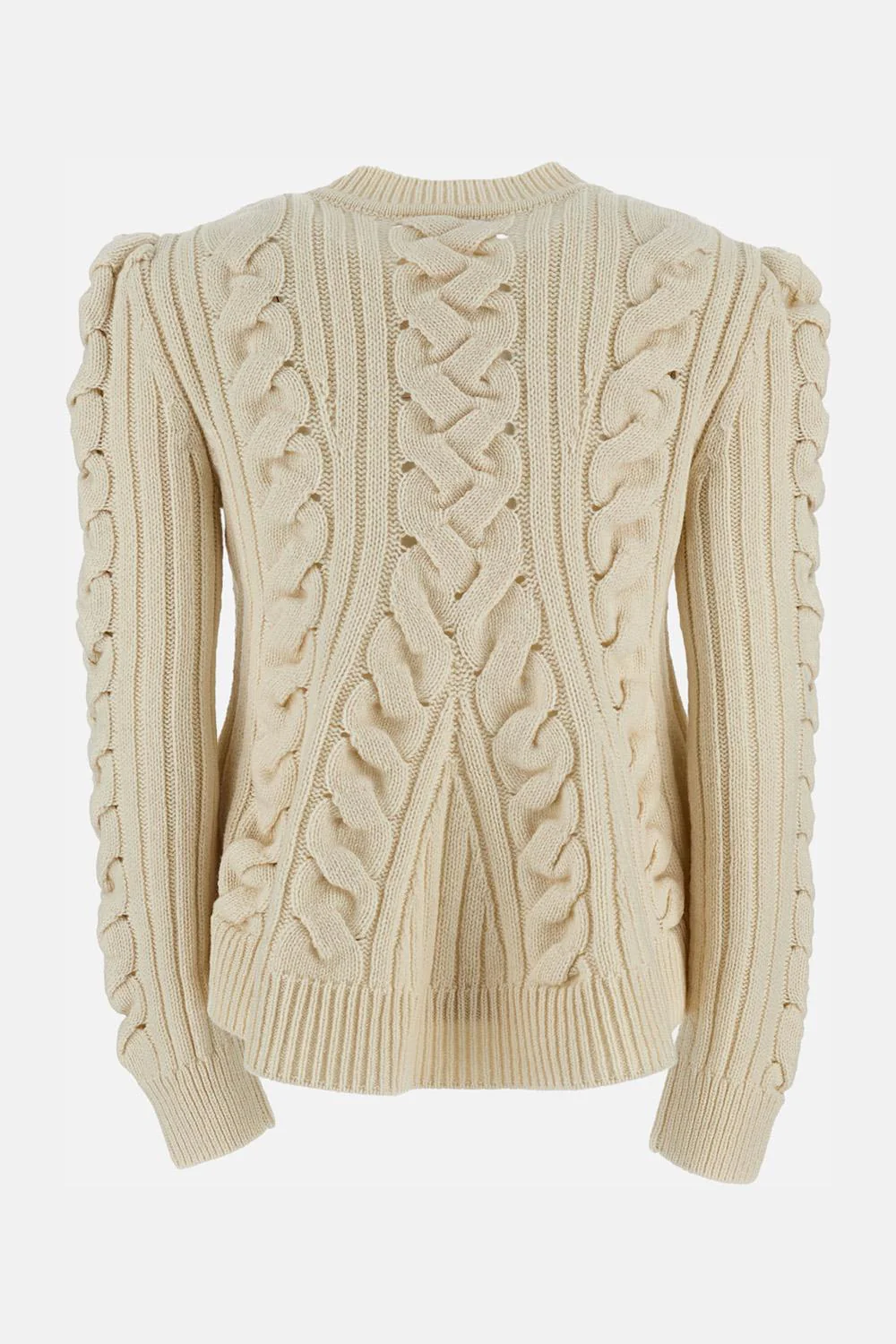 PULLOVER 'PEPLUM' A TRECCIA - Image 2