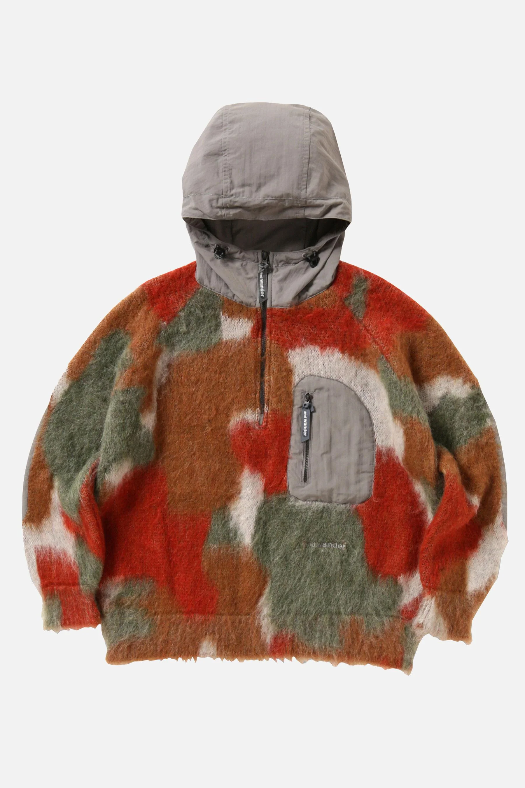 FELPA CON CAPPUCCIO IN MAGLIA SHAGGY MULTICOLORE