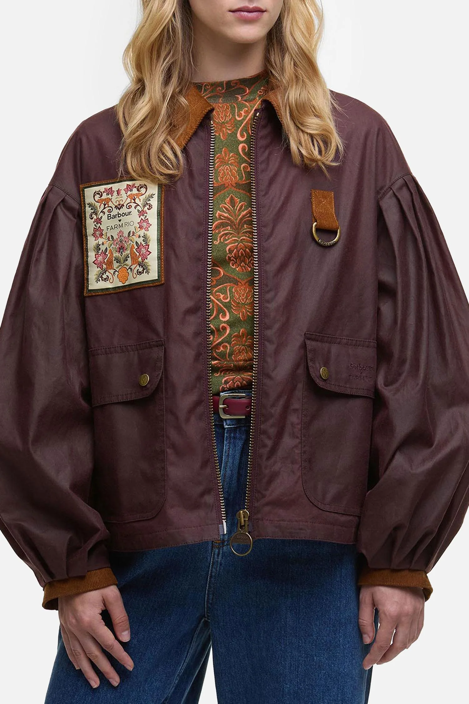BARBOUR X FARM RIO THAIS WAX JACKET - Image 2
