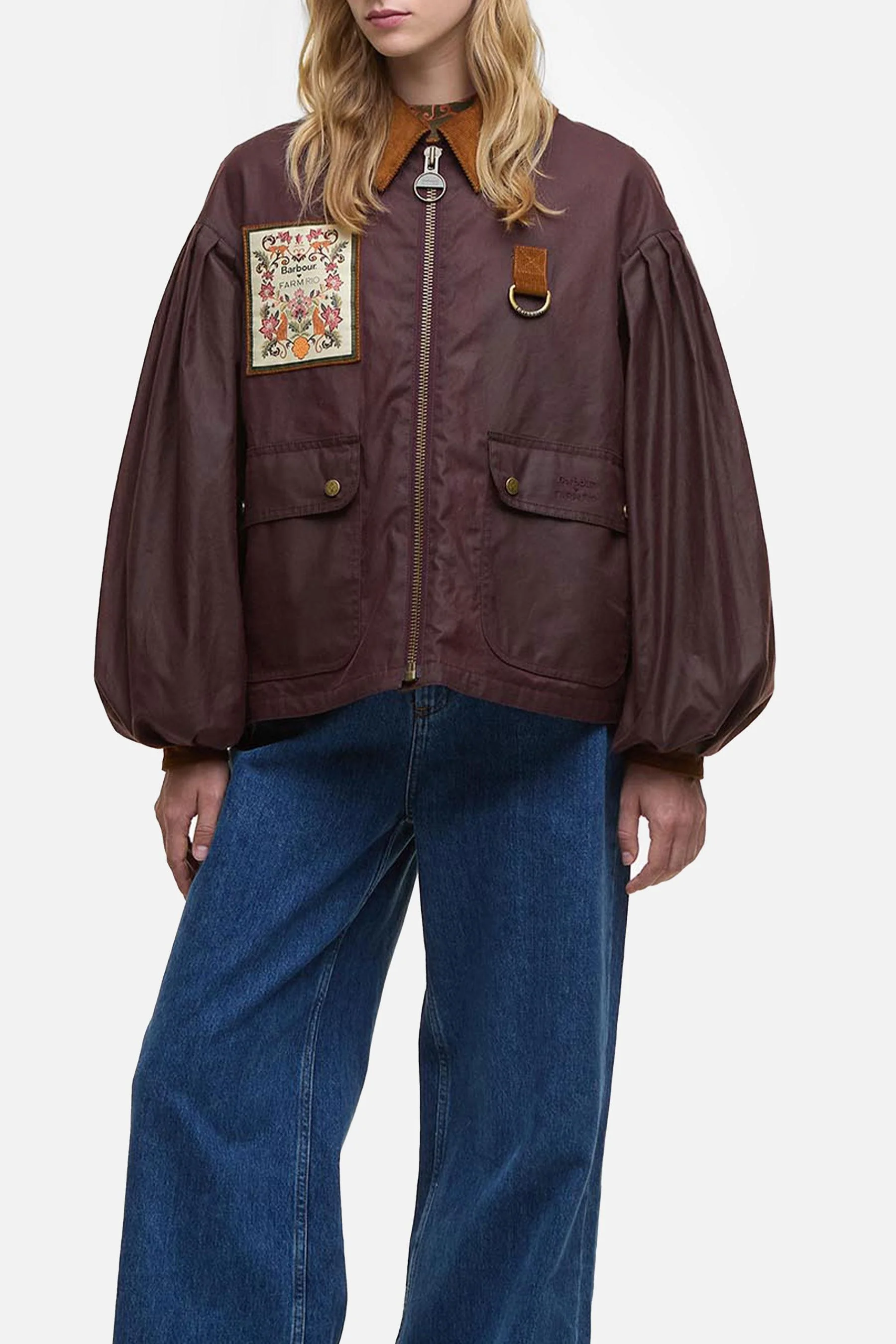BARBOUR X FARM RIO THAIS WAX JACKET - Image 3