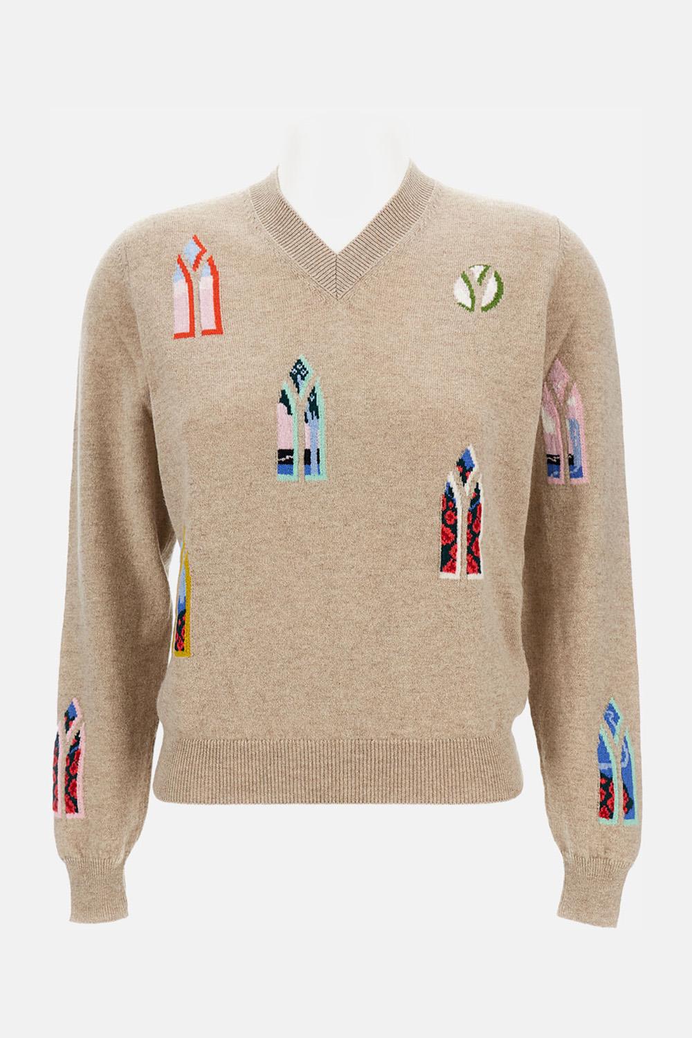 CARDIGAN CON SCOLLO A 'V'