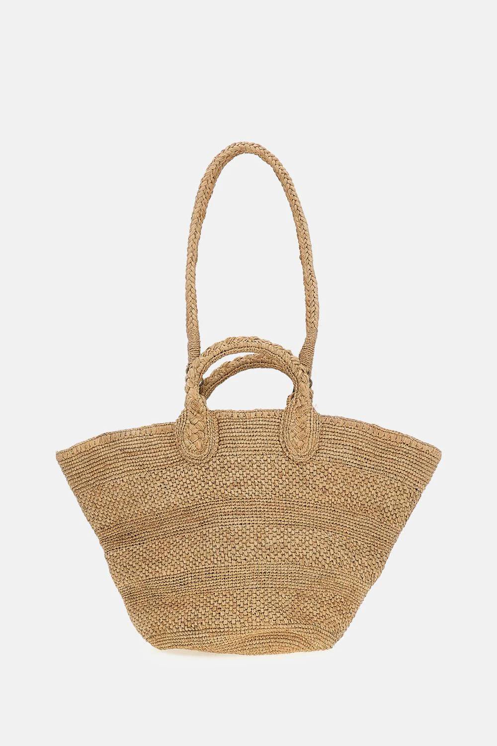 BORSA IN PAGLIA CON DOPPIO MANICO