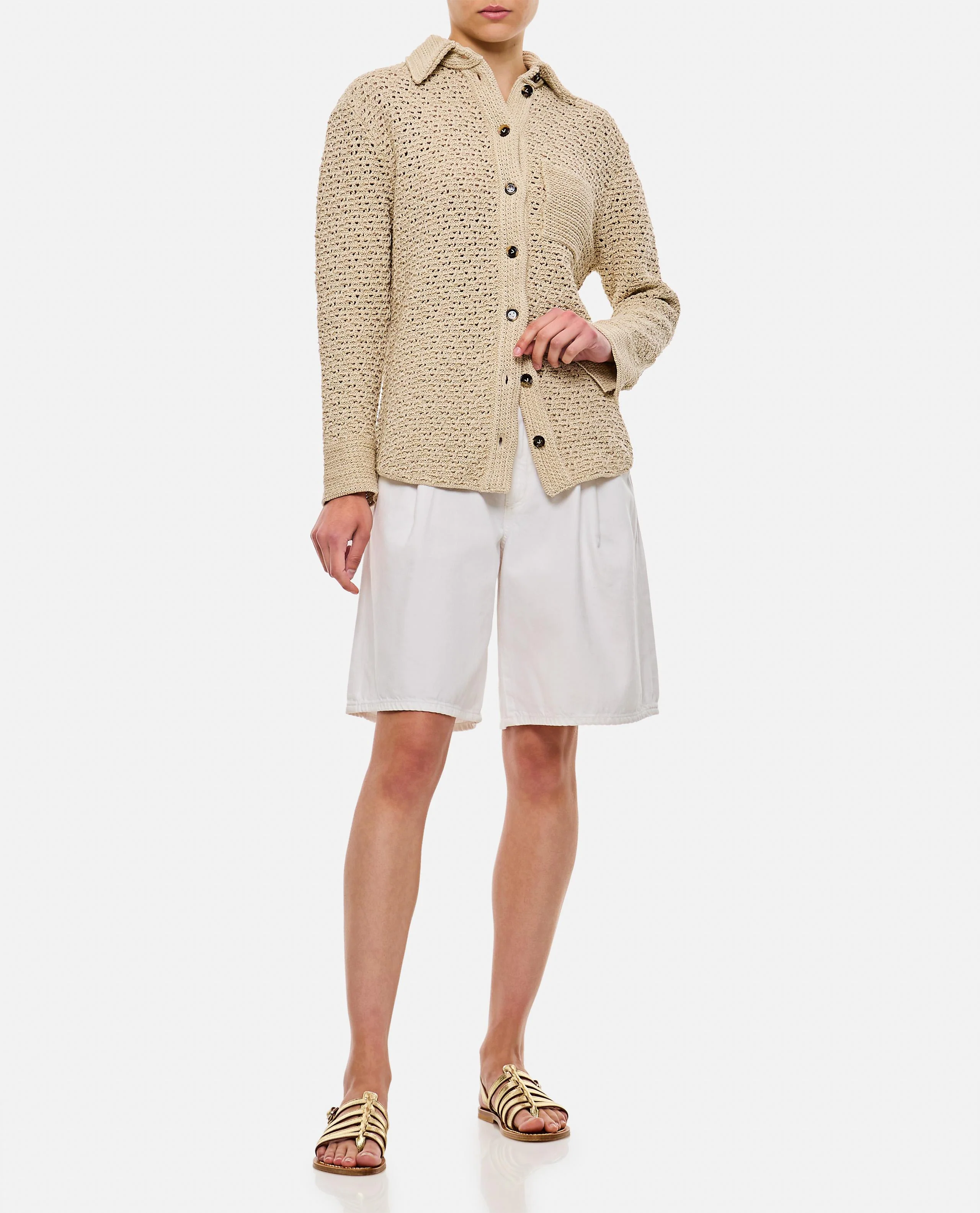 CAMICIA IN COTONE EFFETTO CROCHET - Image 2