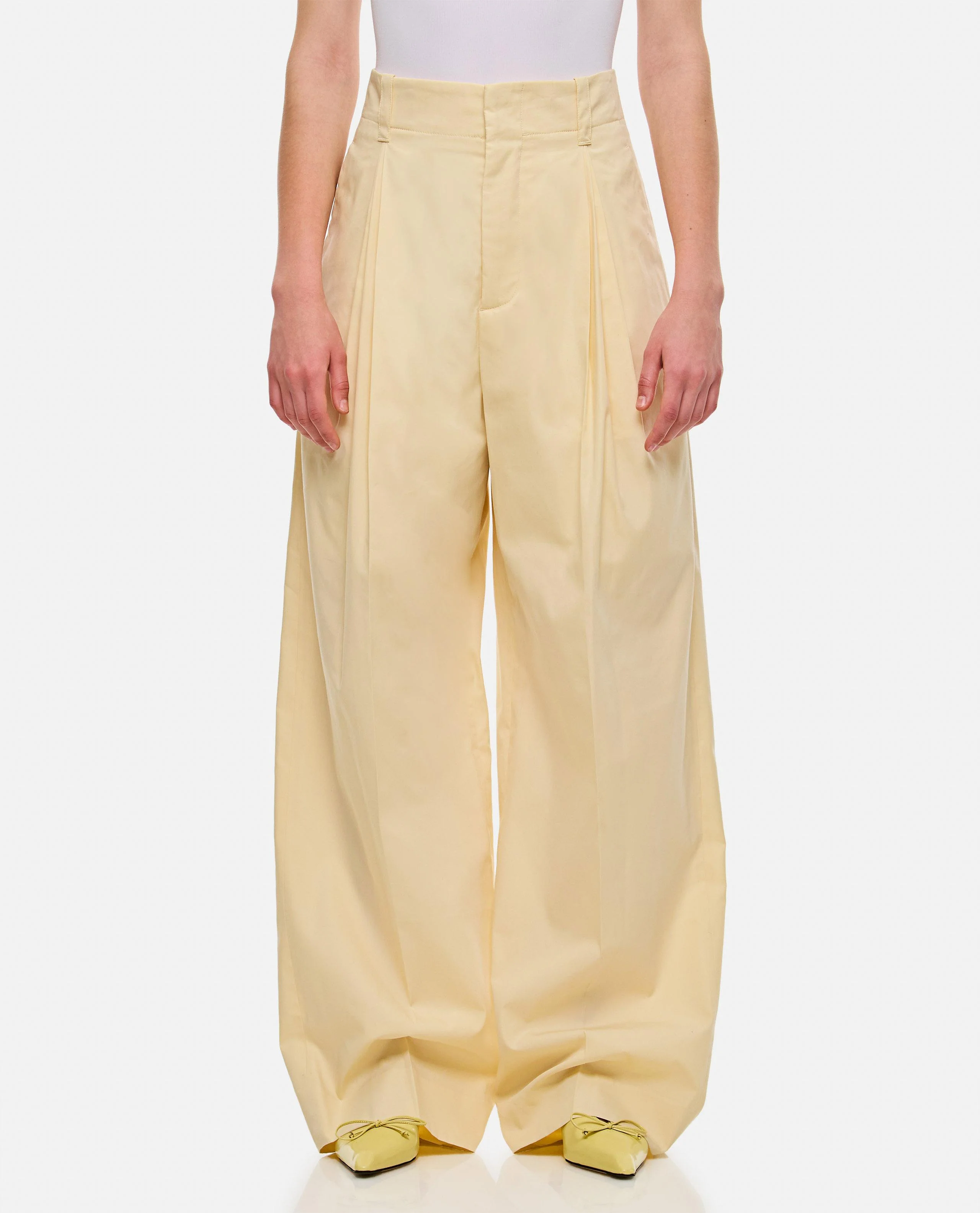 PANTALONE AMPIO IN SETA E COTONE - Image 2