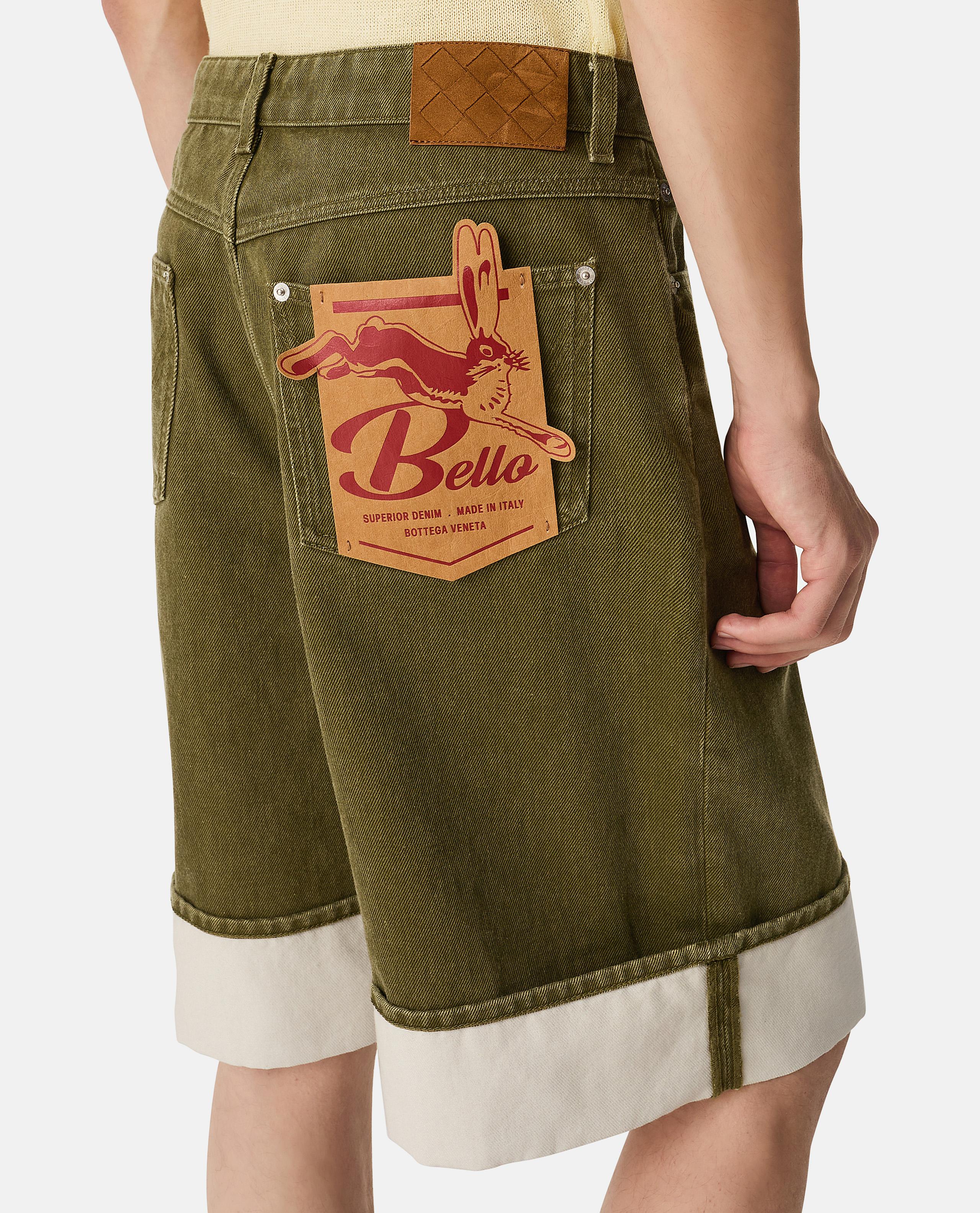 PANTALONI CORTI CON RISVOLTO STONE WASHED - Image 4
