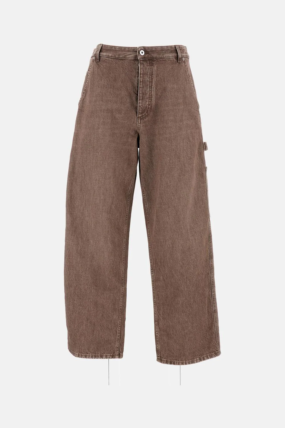 PANTS BROWN WASHED DENIM