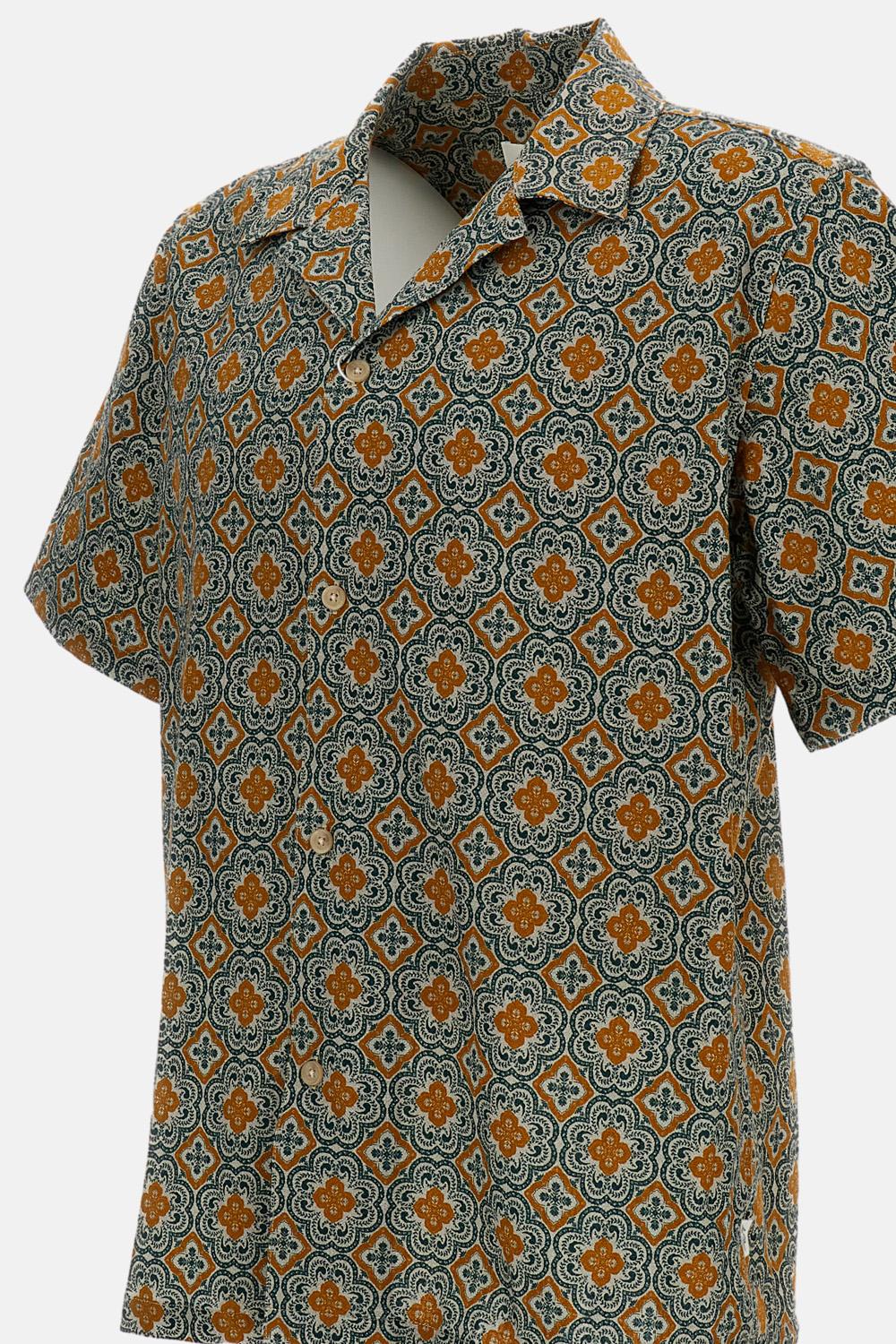 CAMICIA A MANCIHE CORTE MOTIVO ARABESQUE - Image 3
