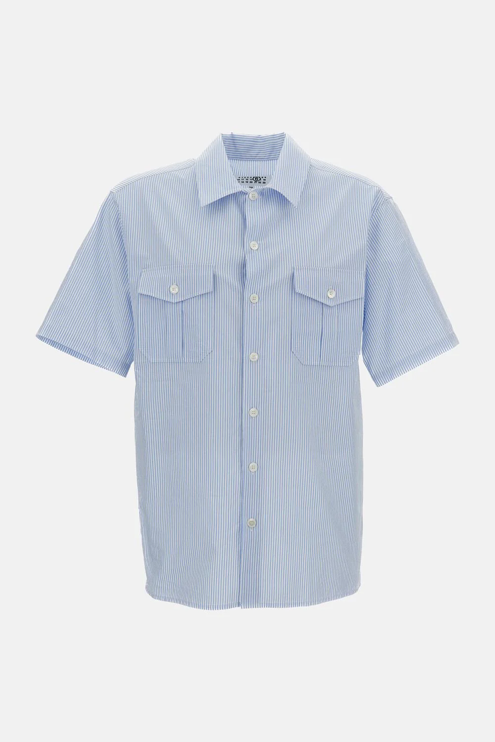 CAMICIA A MANICHE CORTE A RIGHE