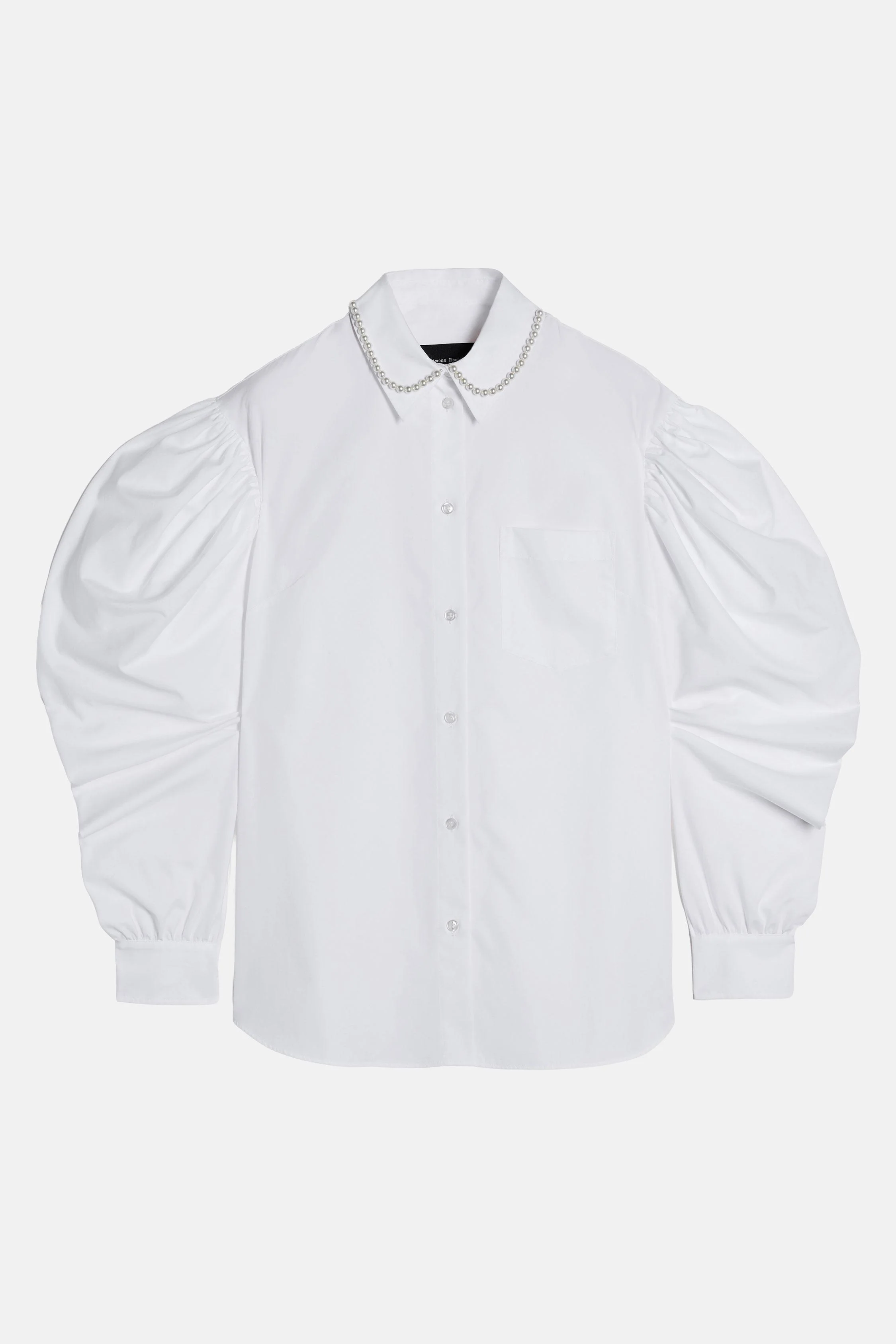 CAMICIA MASCHILE CON MANICHE DRAPPEGGIATE E RICAMO - Image 2