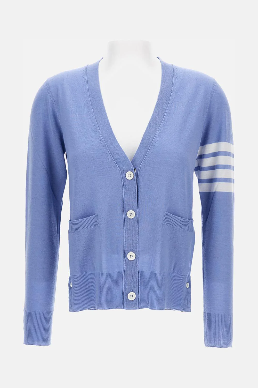 CARDIGAN SCOLLO A V IN  SOTTILE LANA MERINO