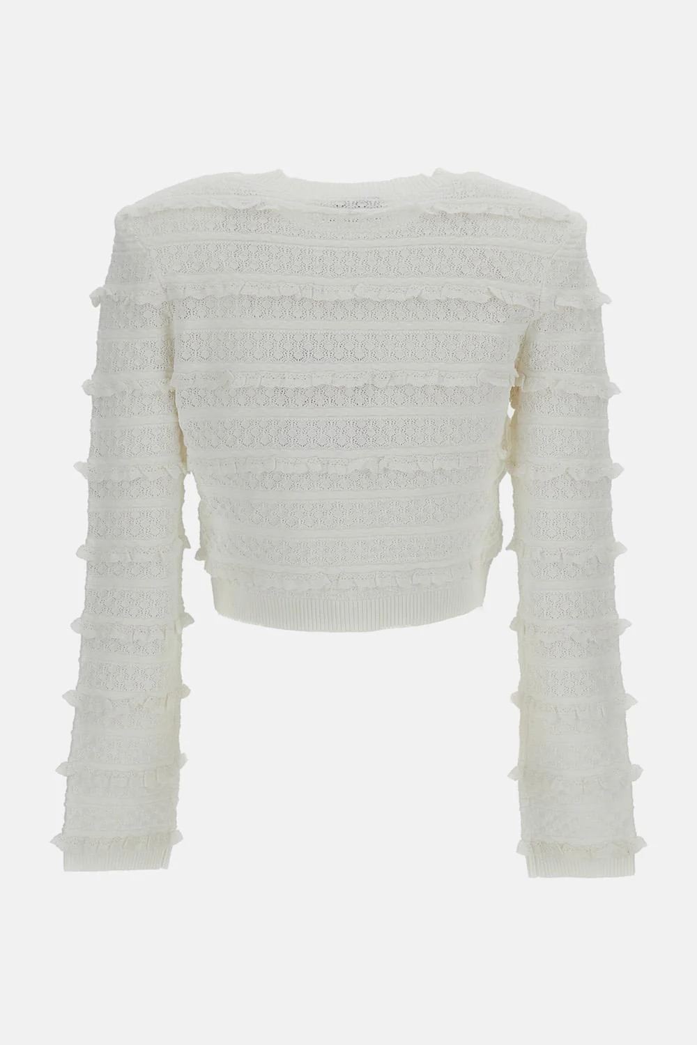 CARDIGAN POINTELLE DIAMANTE BIANCO - Image 2