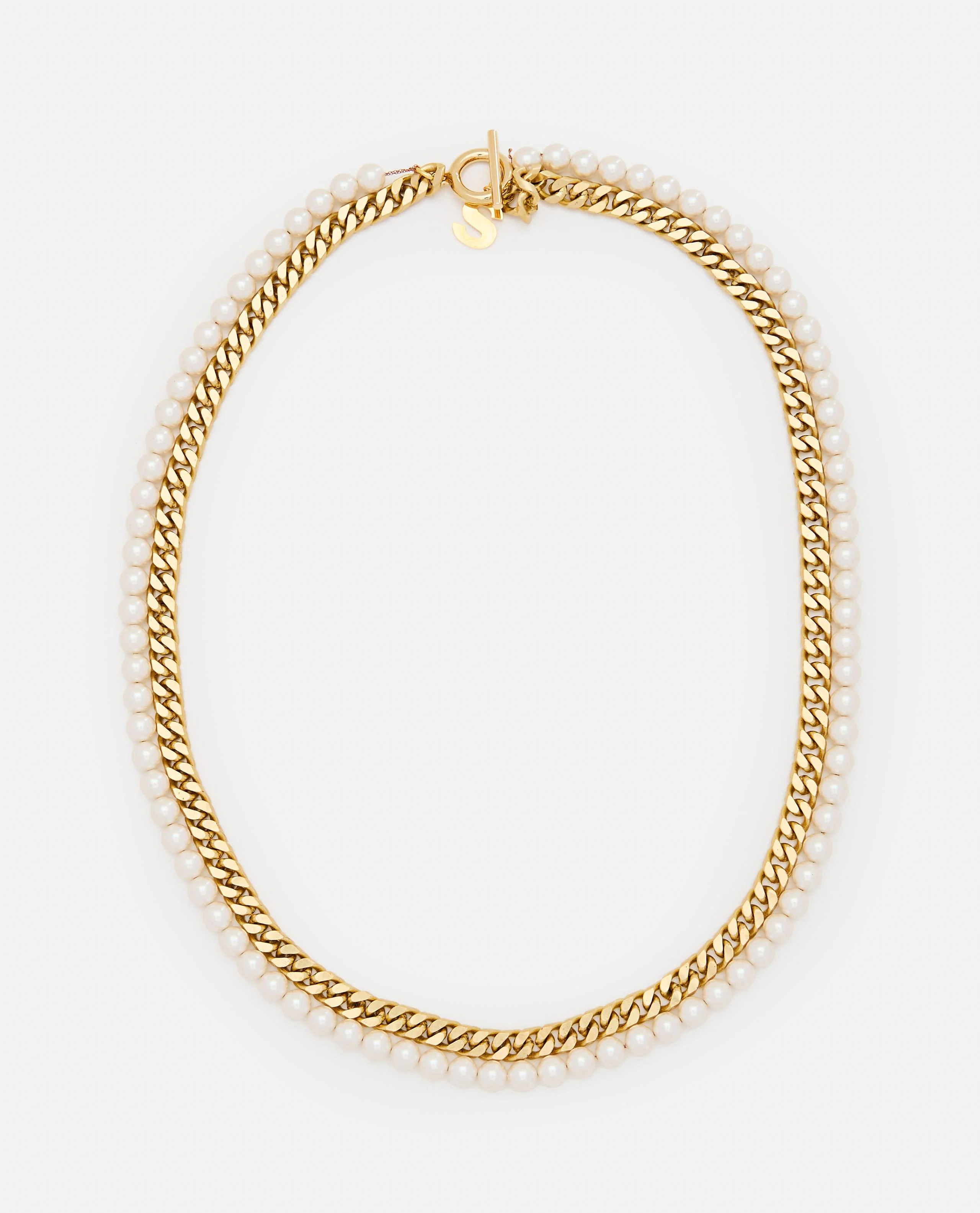 COLLANA LUNGA CON CATENA DI PERLE