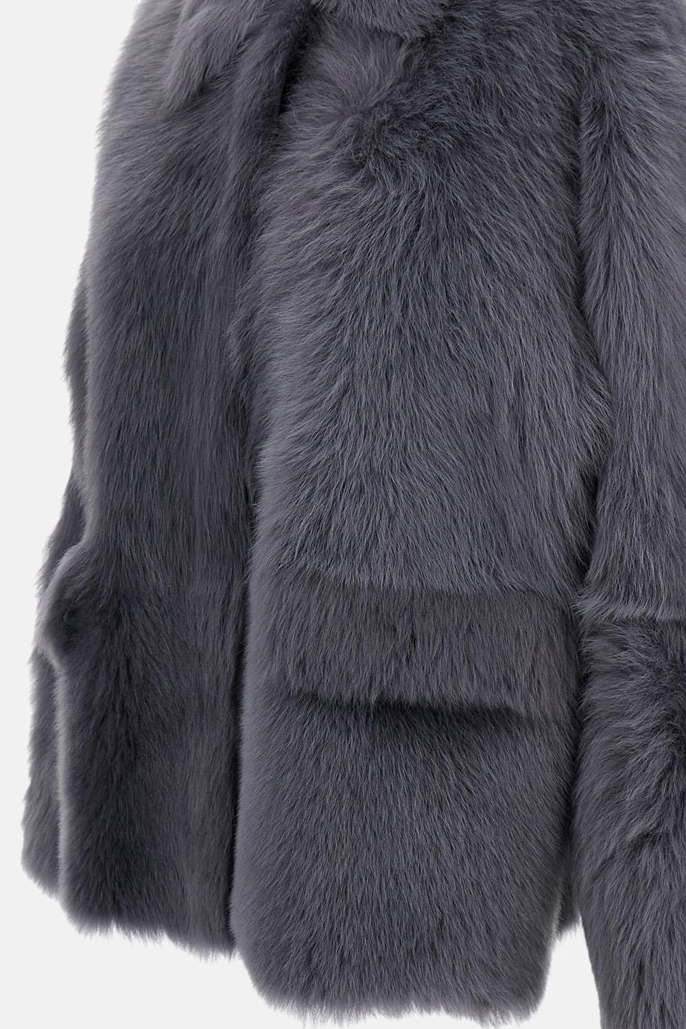 GIACCA BOXY REVERSIBILE IN PELLICCIA - Image 4