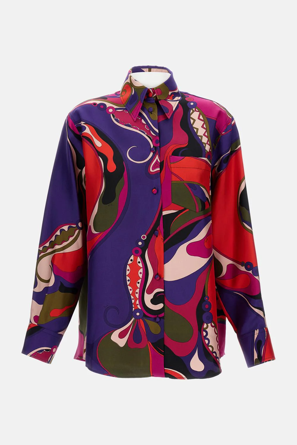 CAMICIA IN TWILL DI SETA