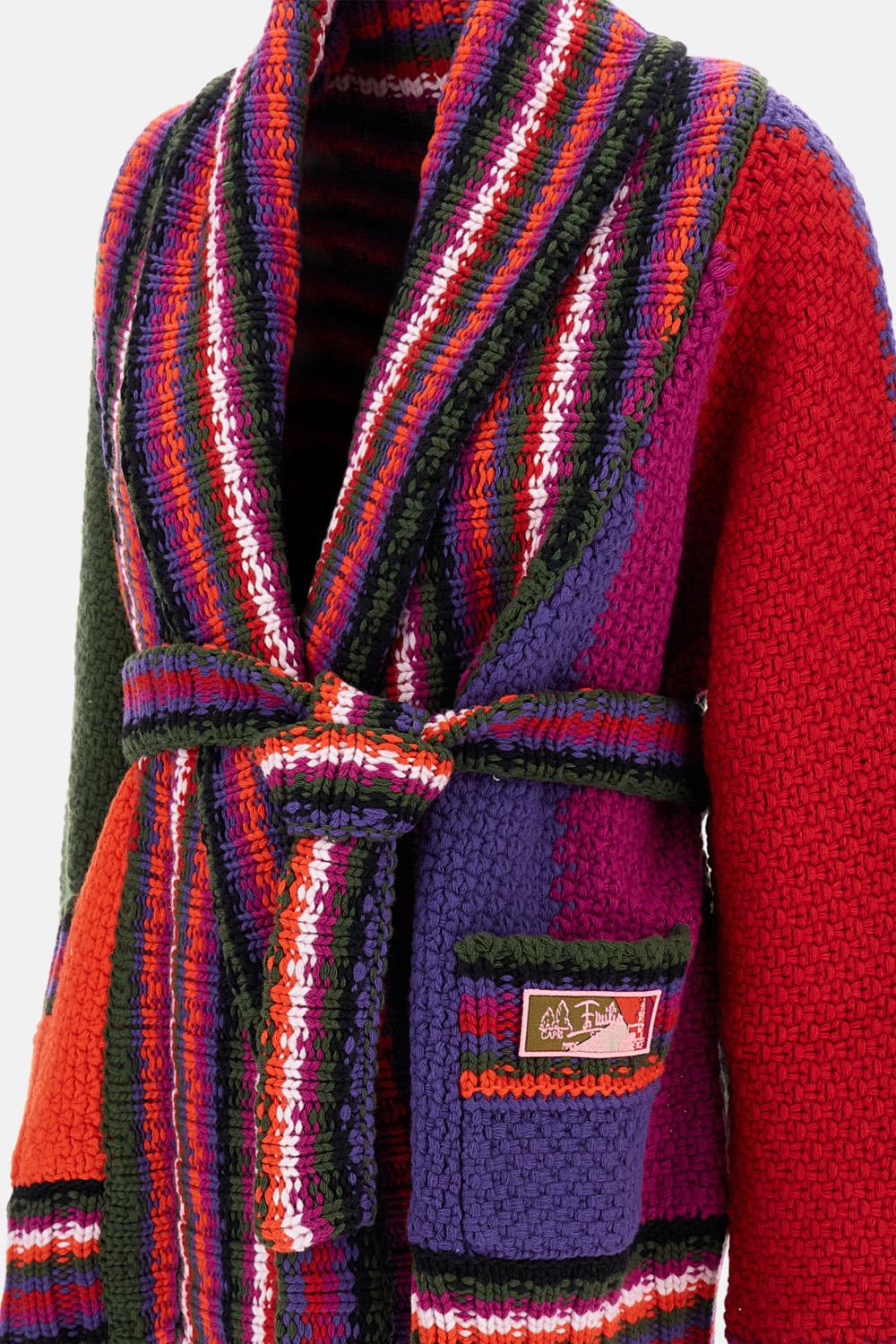 CARDIGAN IN LANA CON CINTURA - Image 3