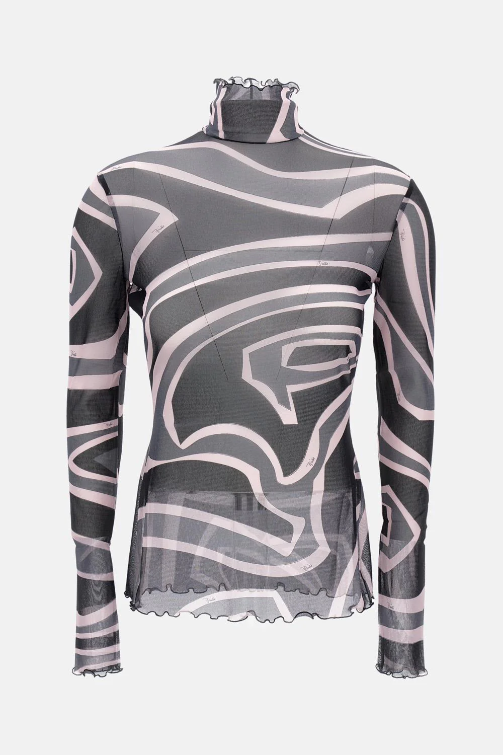 TOP MANICHE LUNGHE IN TULLE