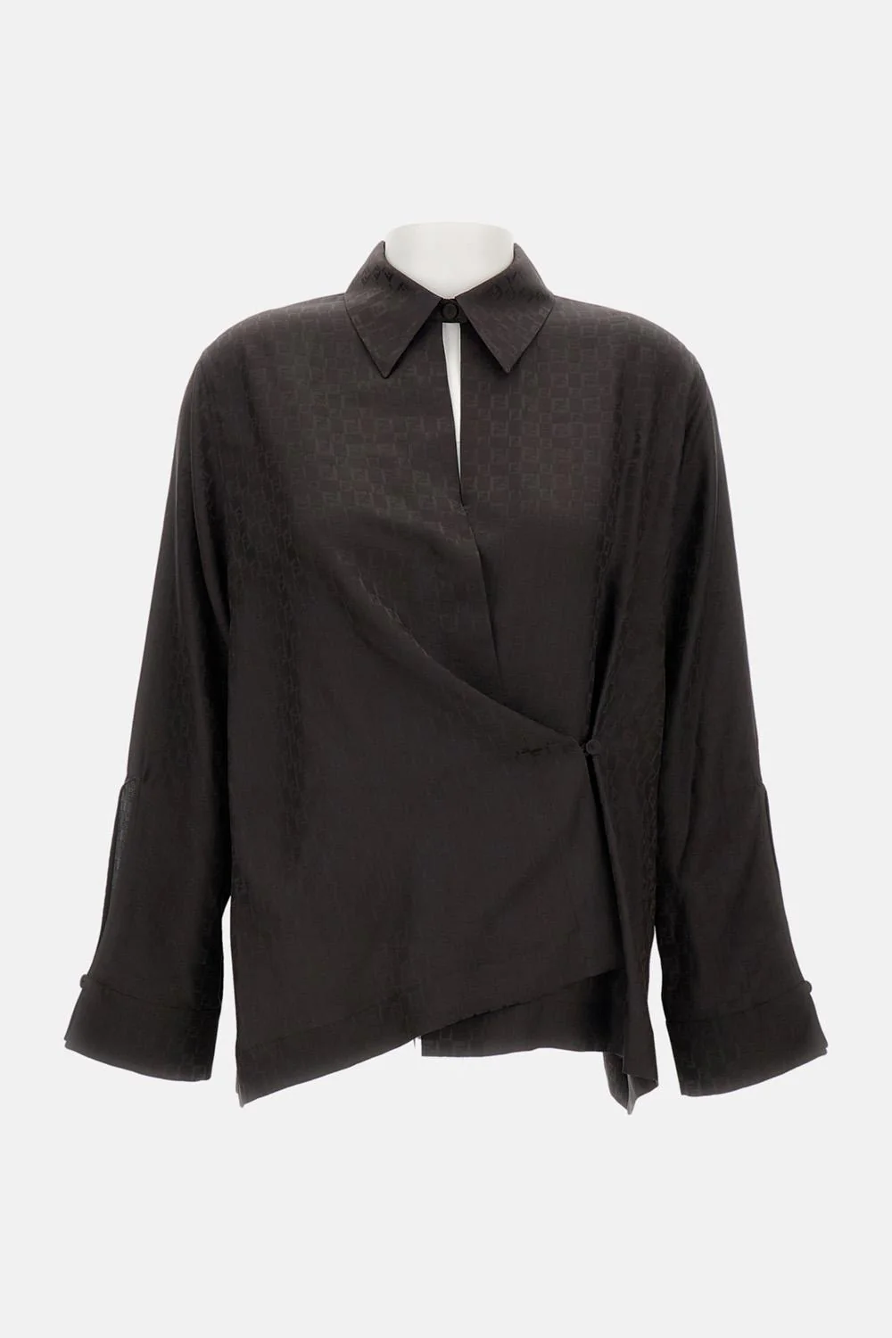 Camicia in seta jacquard FF