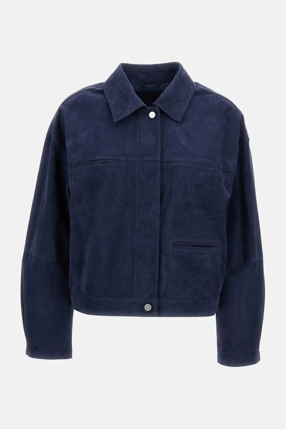 GIACCA IN PELLE STILE DENIM