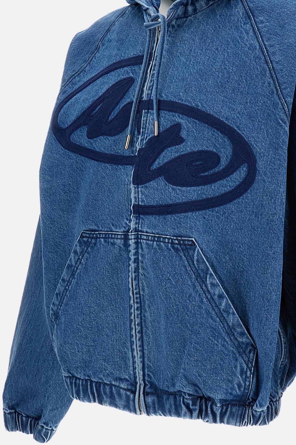 GIACCA LOGO IN DENIM CON CAPPUCCIO - Image 3