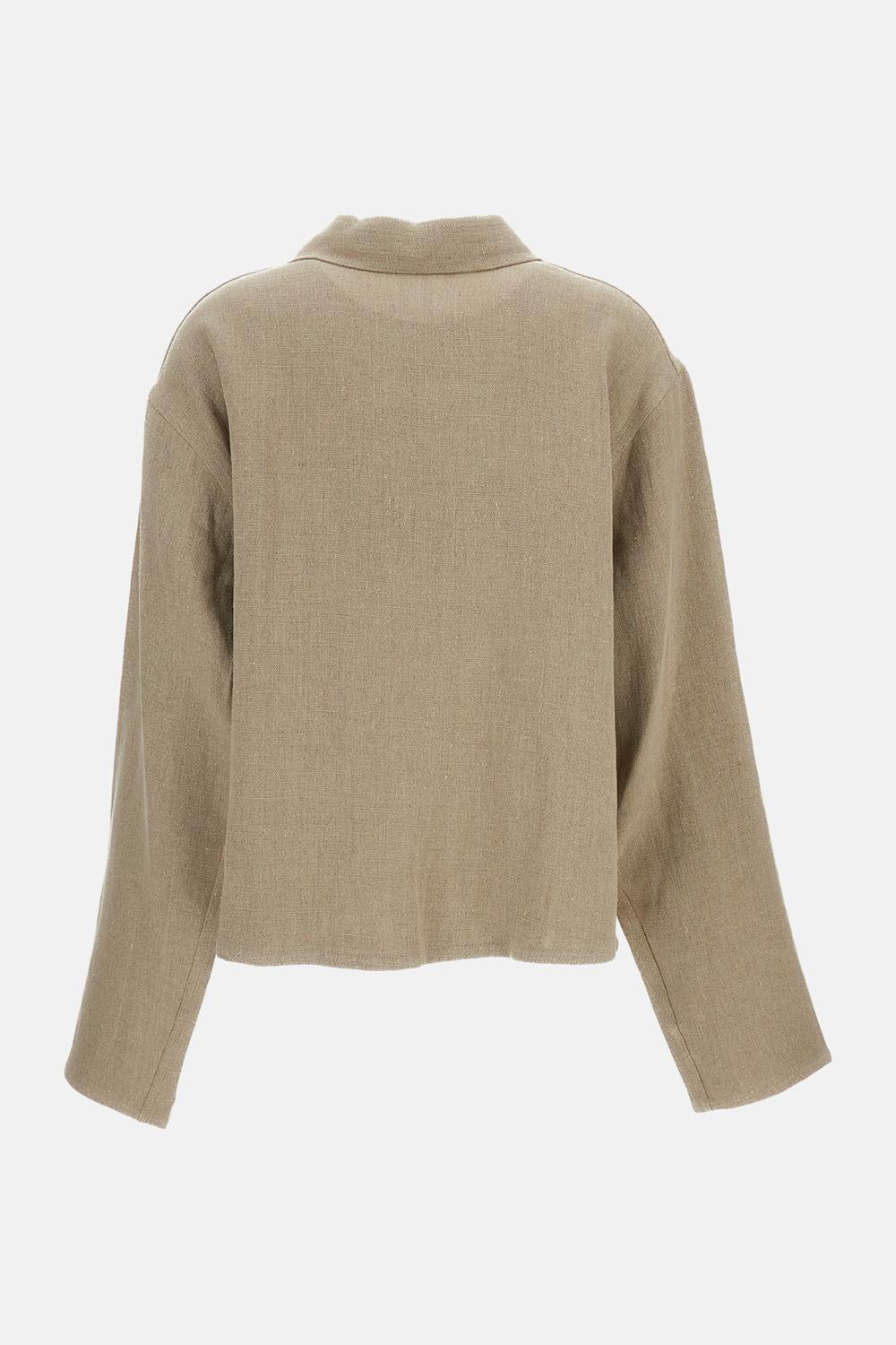 GIACCA WORKWEAR CORTA 'BILL' IN LINO - Image 2