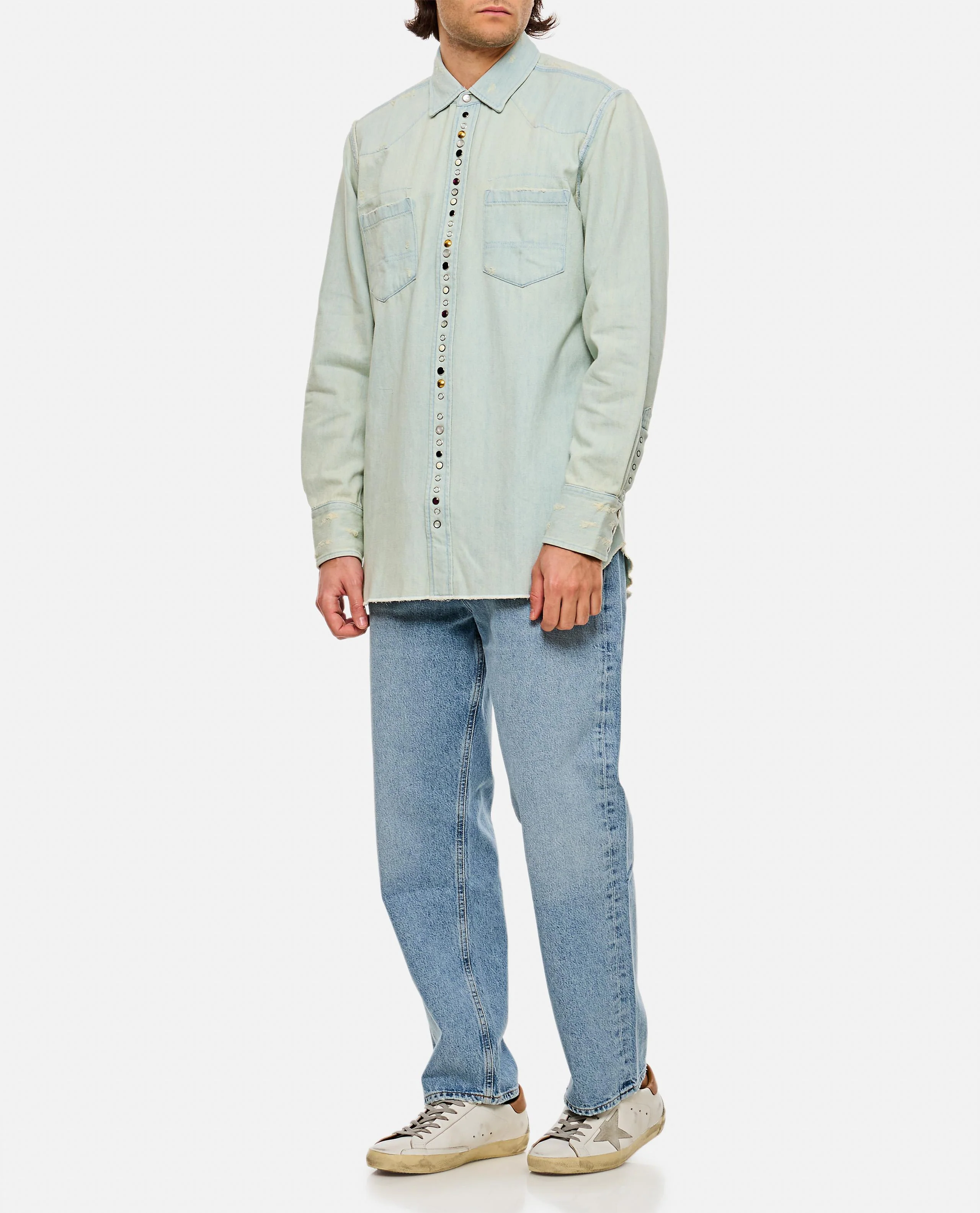 CAMICIA IN DENIM CON STRASS - Image 2