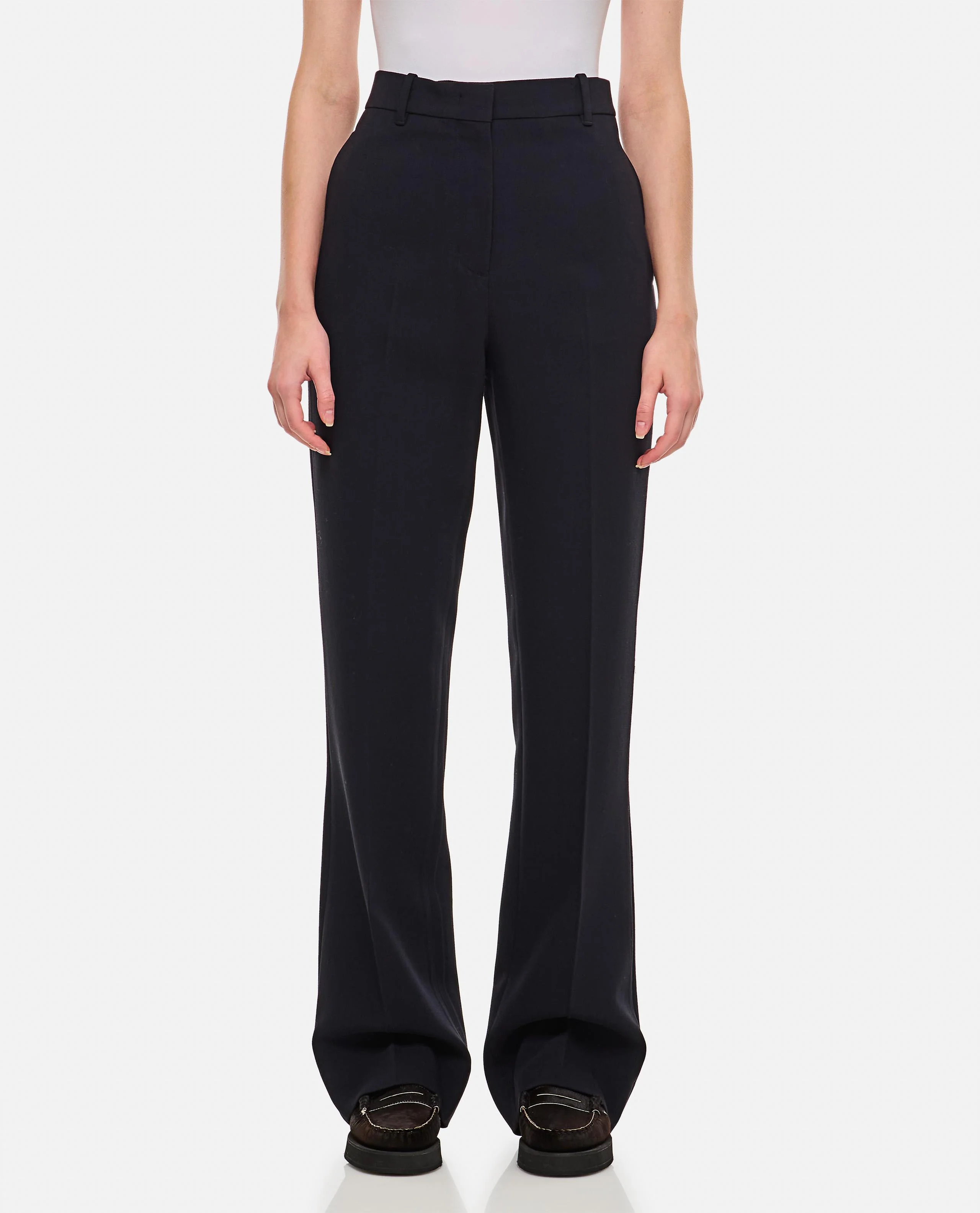 PANTALONI IN CREPE DI VISCOSA E LANA - Image 2