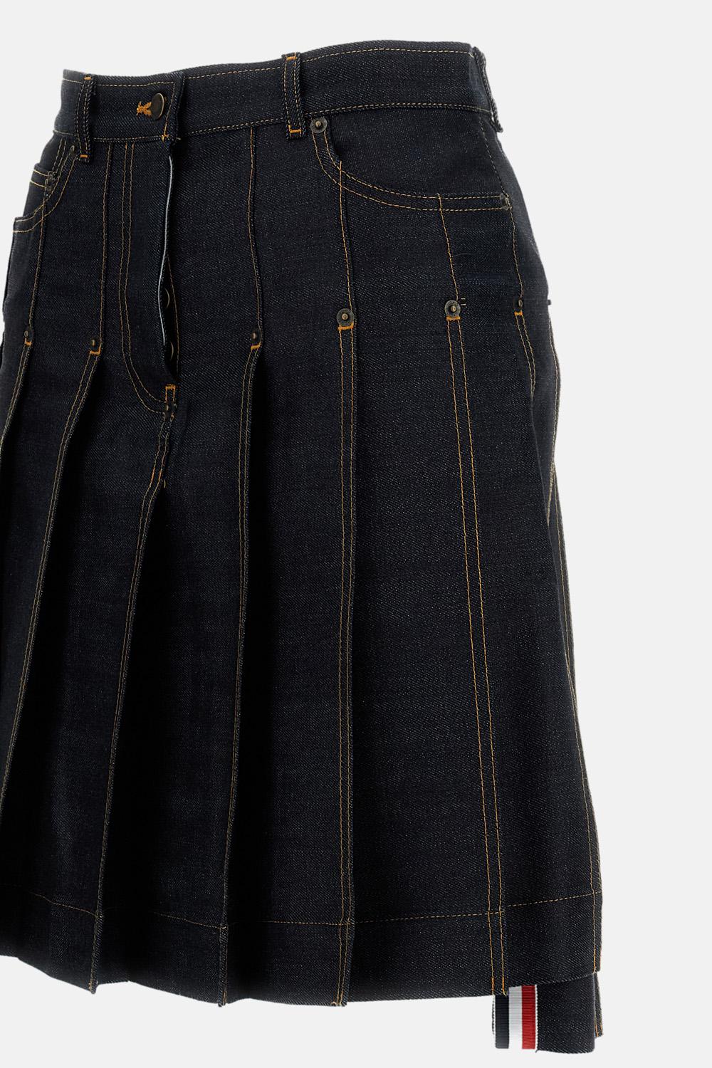 GONNA A PIEGHE IN DENIM GIAPPONESE - Image 3