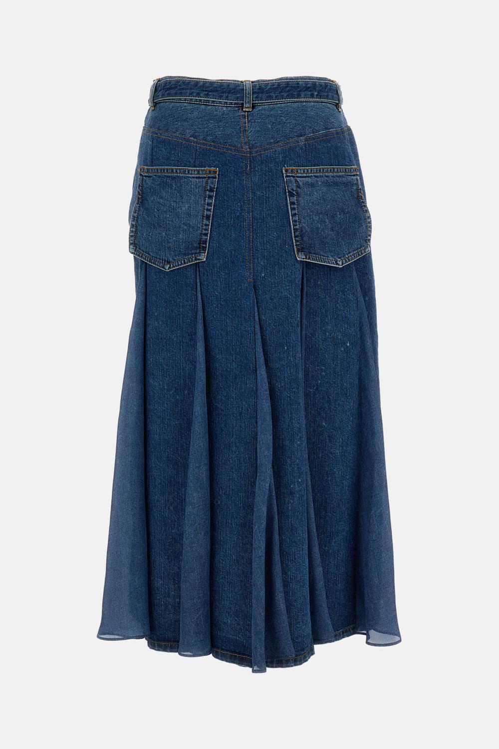 GONNA MIDI IN DENIM - Image 2