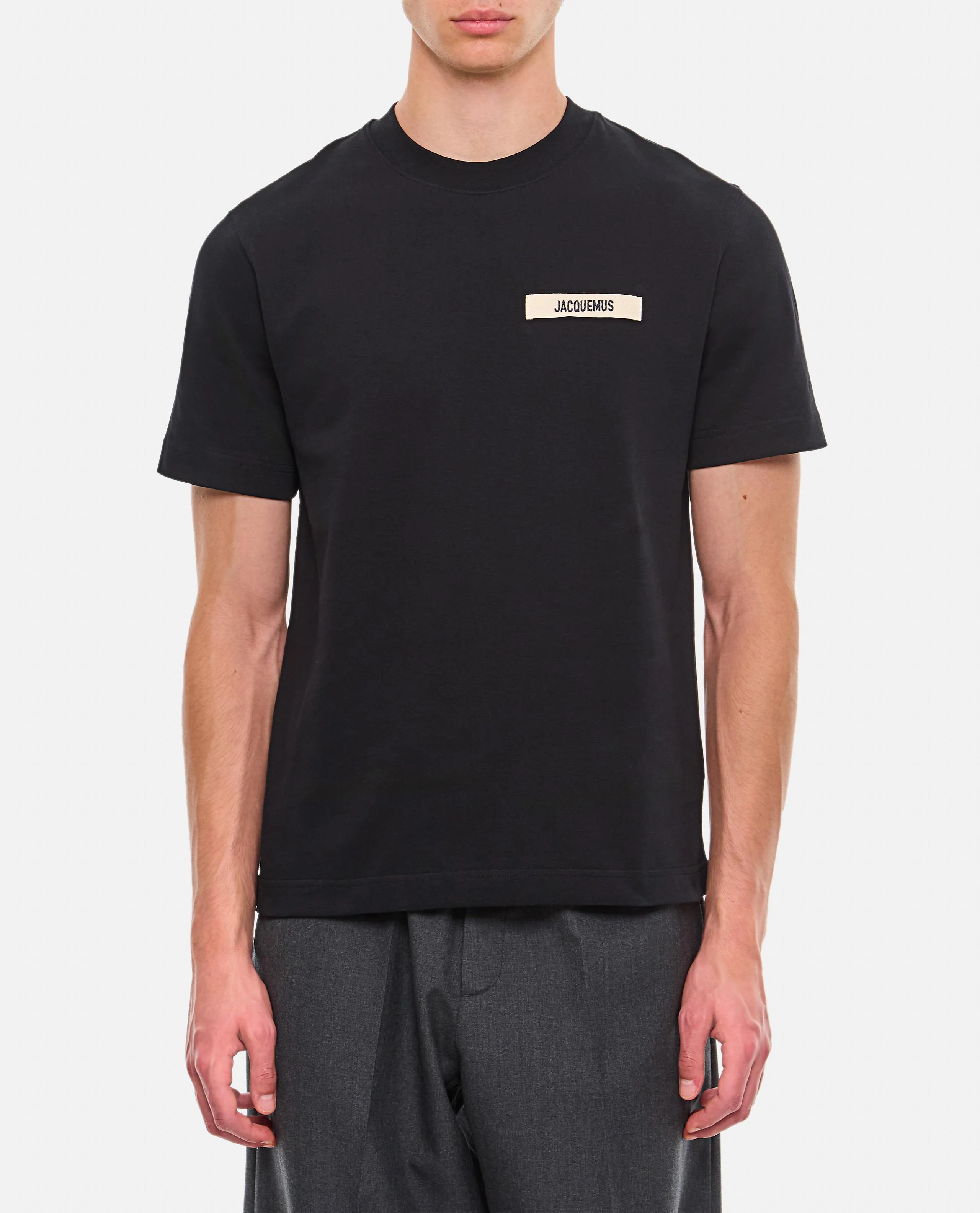 T-SHIRT LOGO GROS GRAIN IN COTONE