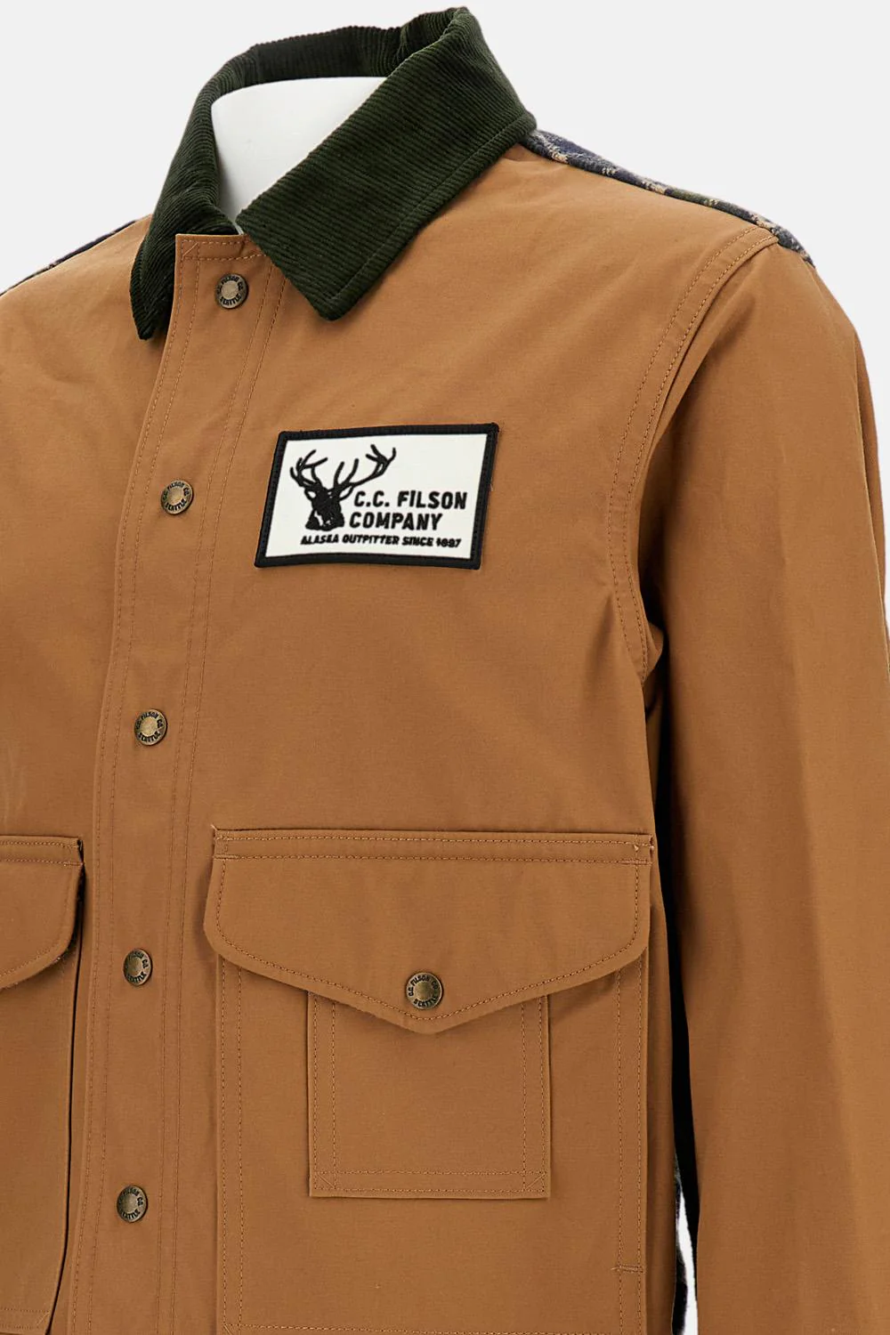 COTTON OXFORD X WOOL NYLON CHECK FILSON JACKET - Image 5