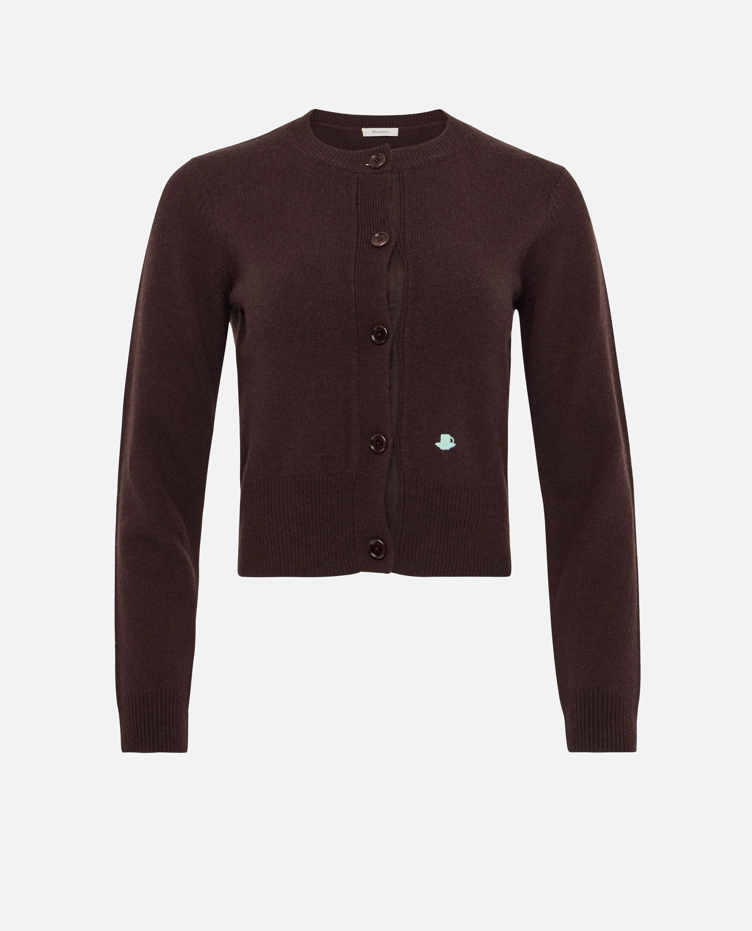CONTRAST EMBROIDERY CARDIGAN