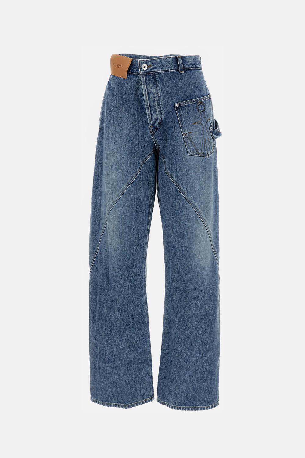 JEANS CON CUCITURE ATTORCIGLIATE