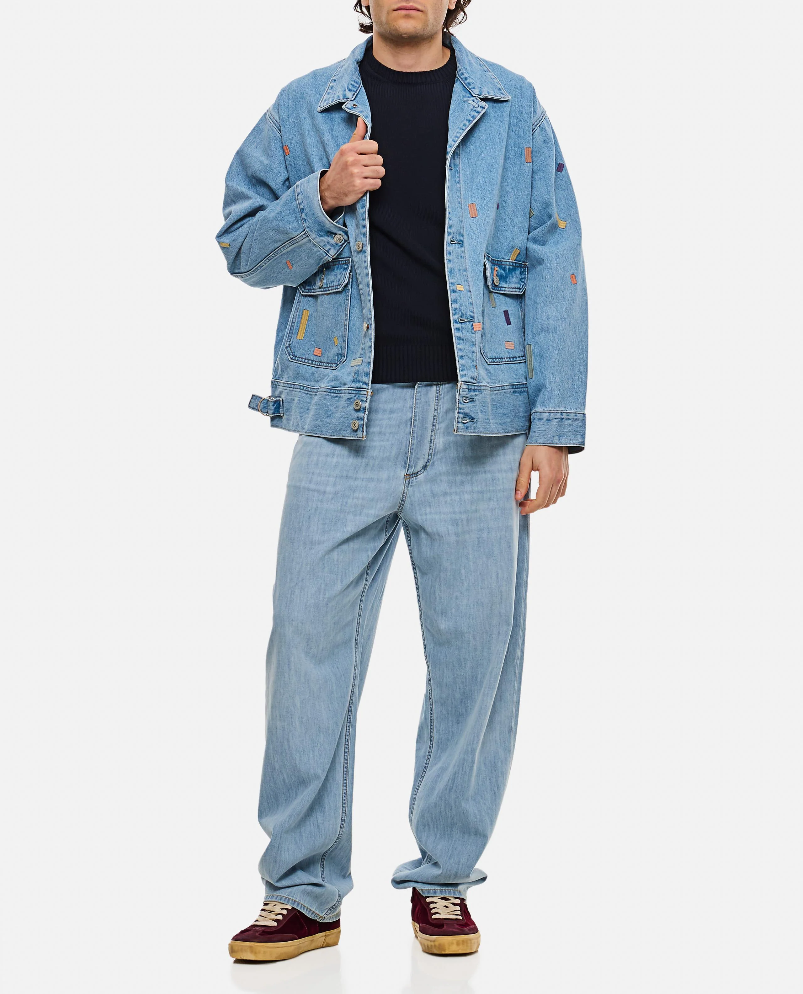 GIACCA DENIM CON RICAMI - Image 2