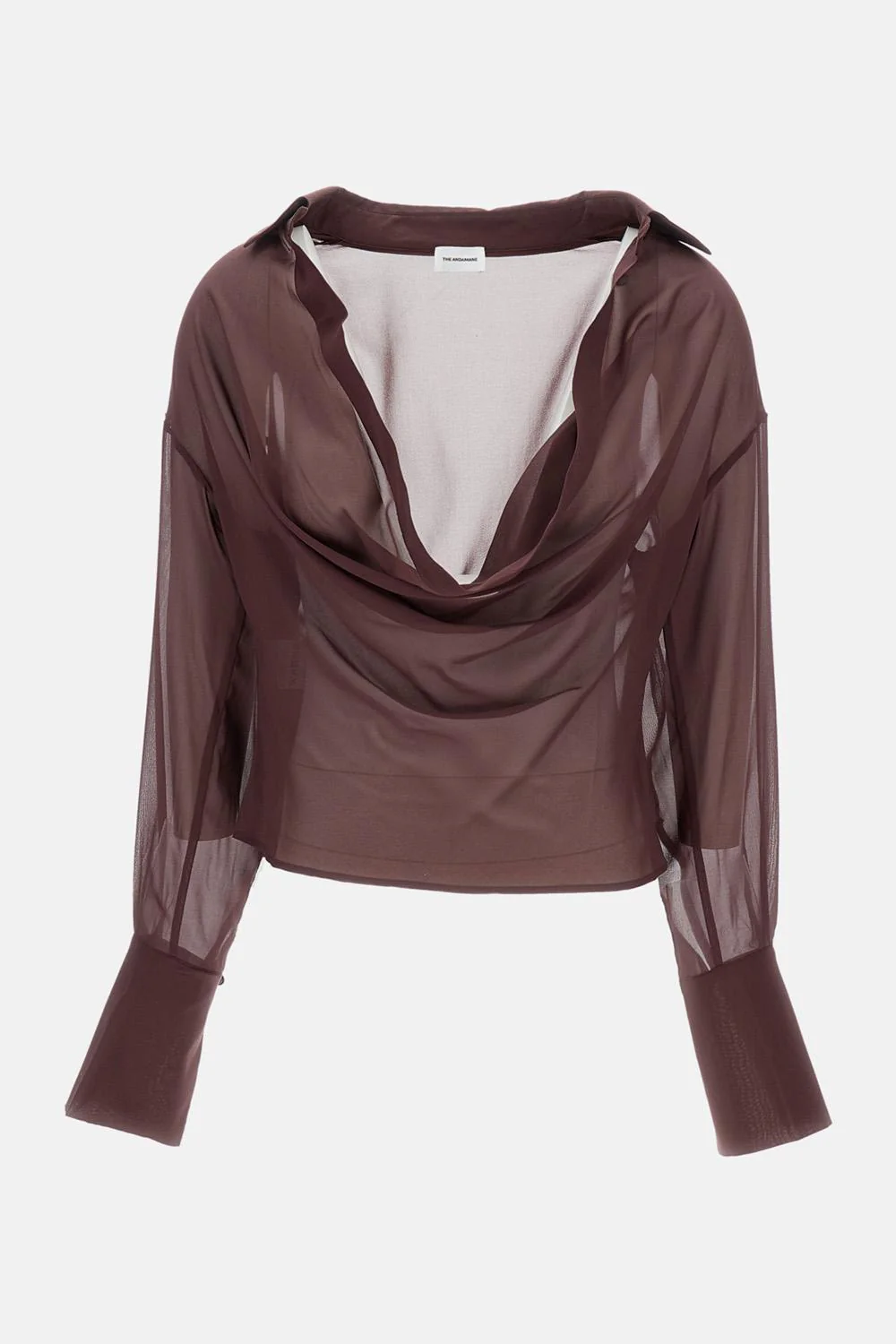 LILIA BLUSA CON AMPIO SCOLLO A V - Image 2