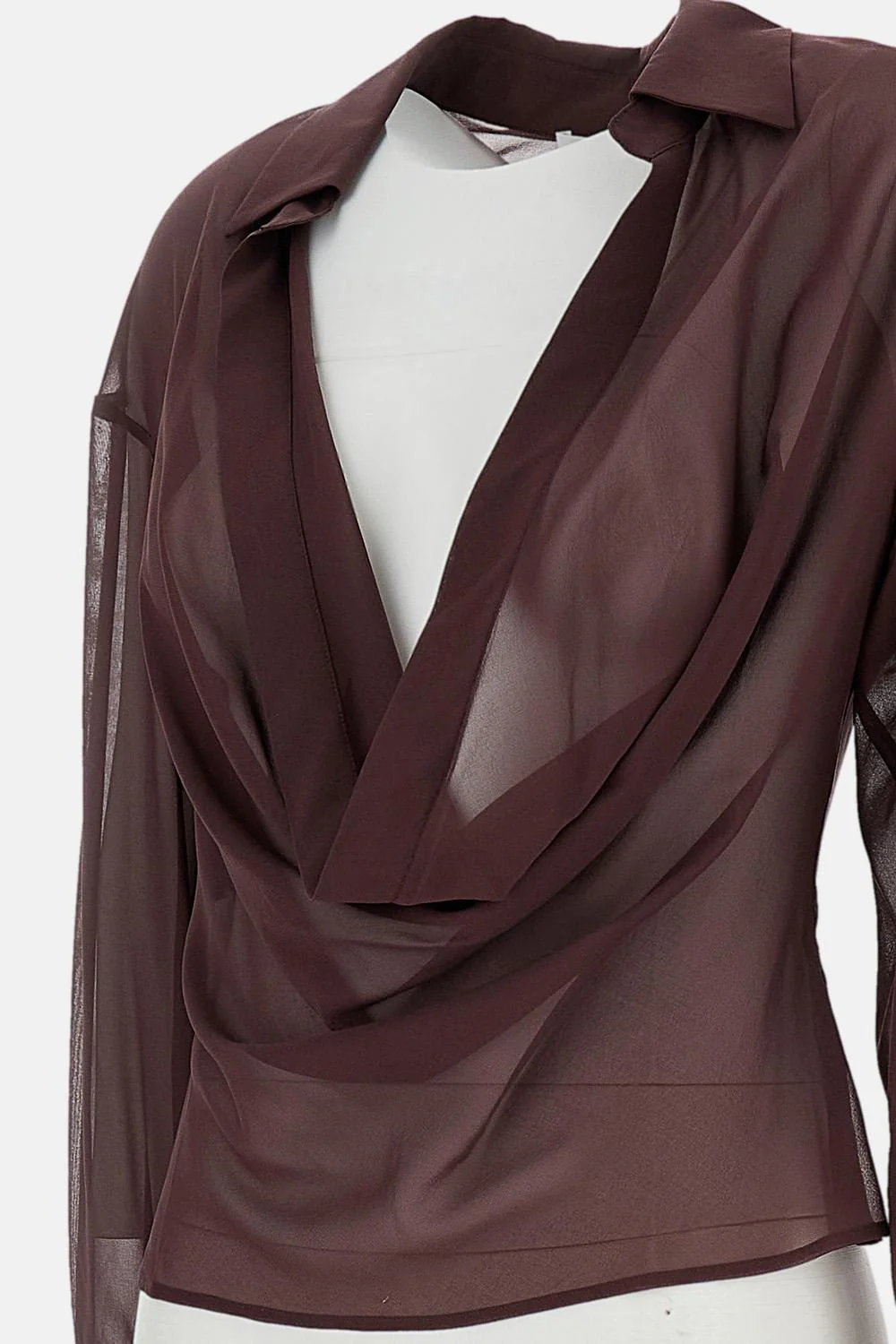 LILIA BLUSA CON AMPIO SCOLLO A V - Image 4