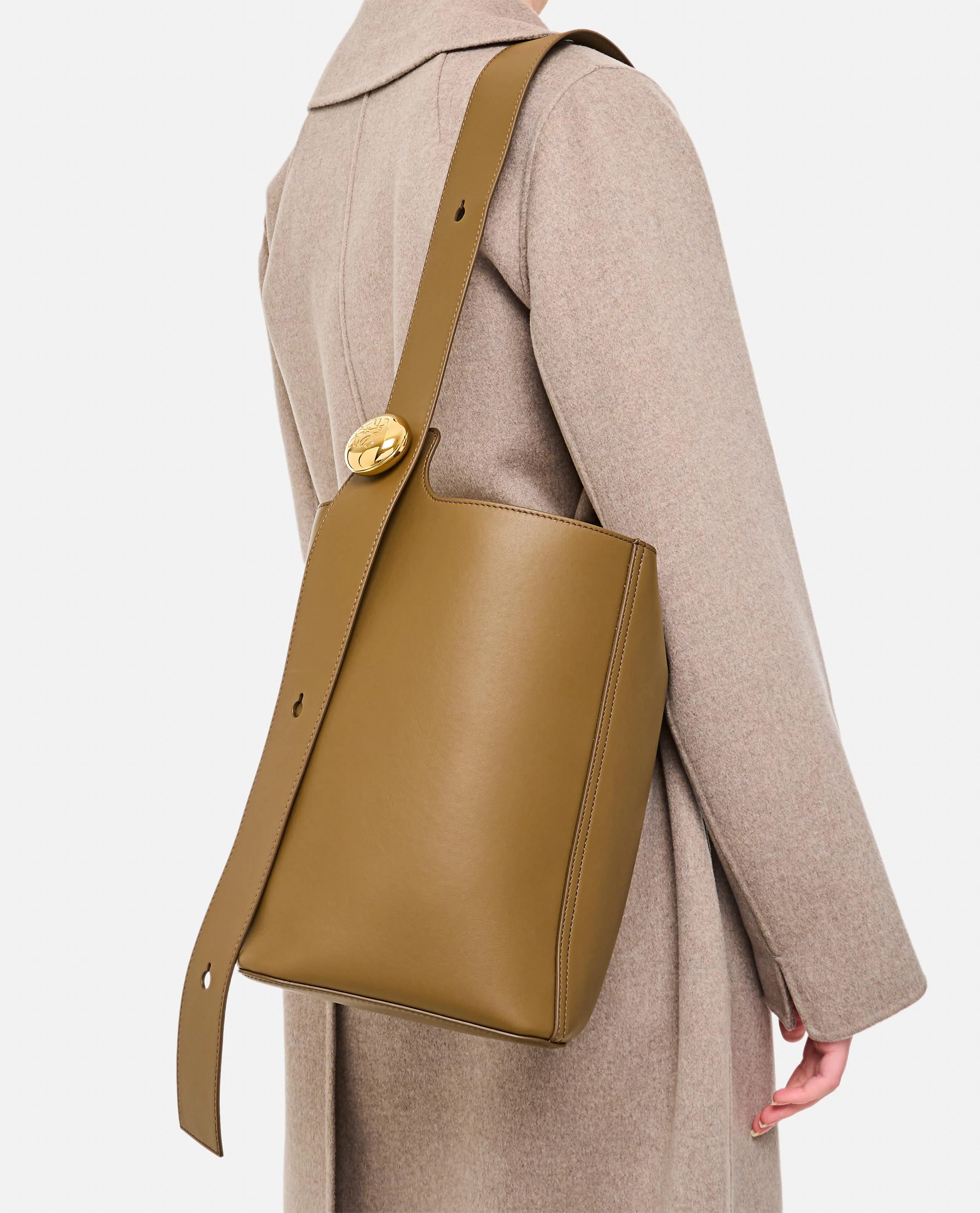 PEBBLE BUCKET MEDIO IN PELLE - Image 6