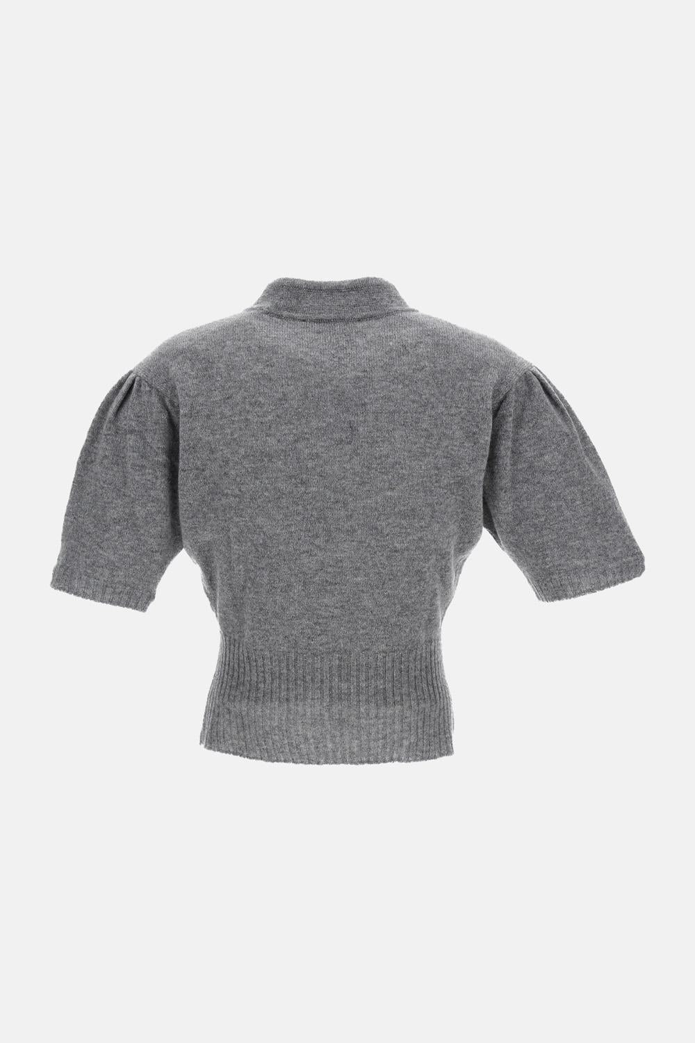 MAGLIA IN CASHMERE A MANICHE CORTE - Image 2