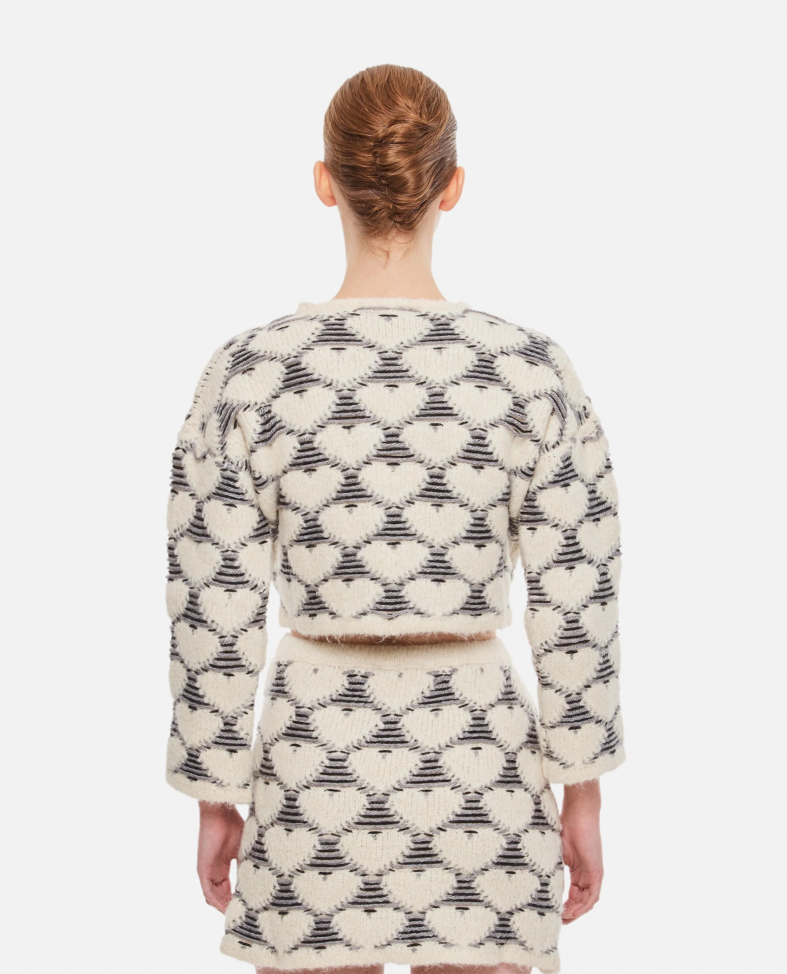 MAGLIA CROPPED MOTIVO CUORI - Image 3
