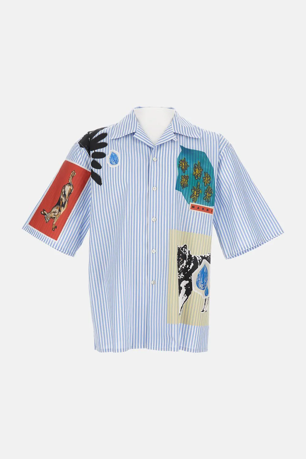 CAMICIA DA BOWLING A MANICHE CORTE