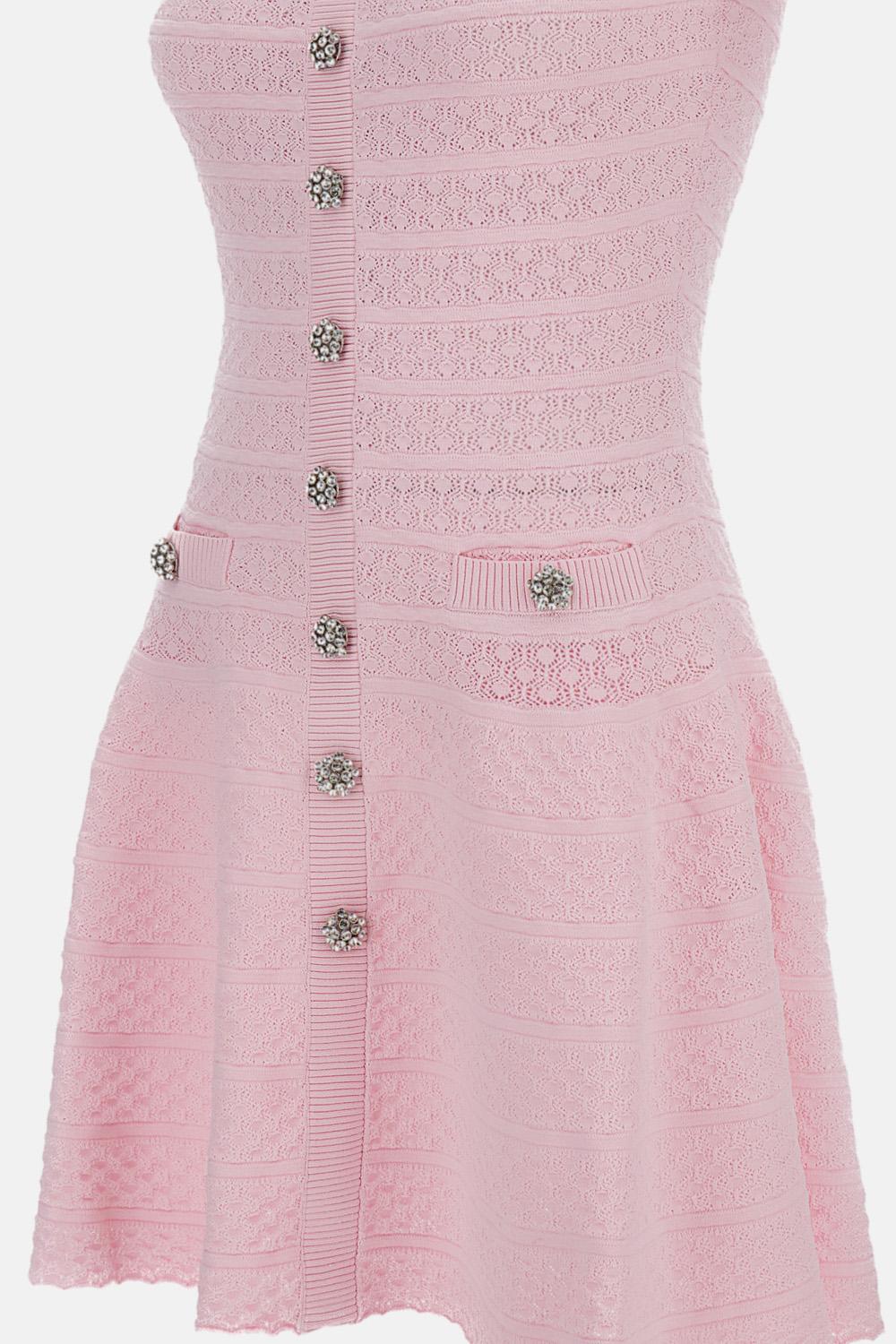 MINI ABITO IN MAGLIA ROSA POINTELLE DIAMANTE - Image 3