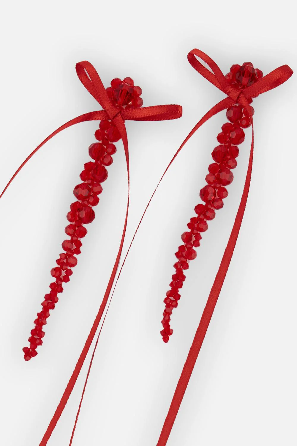 ORECCHINI A FIOCCO CON CRISTALLI - Image 2