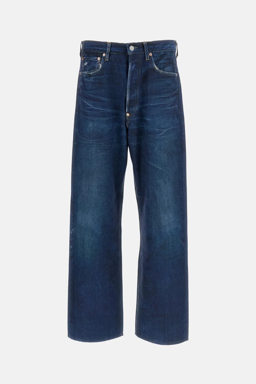 PANTALONI EFFETTO DENIM STAMPATO