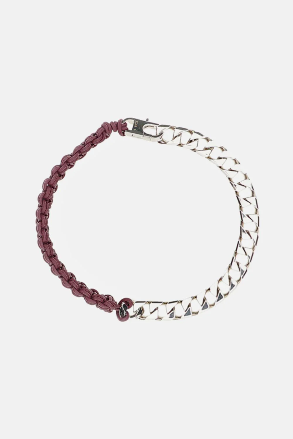COLLANA CATENA CON CORDINO ROSSO VERMIGLIO