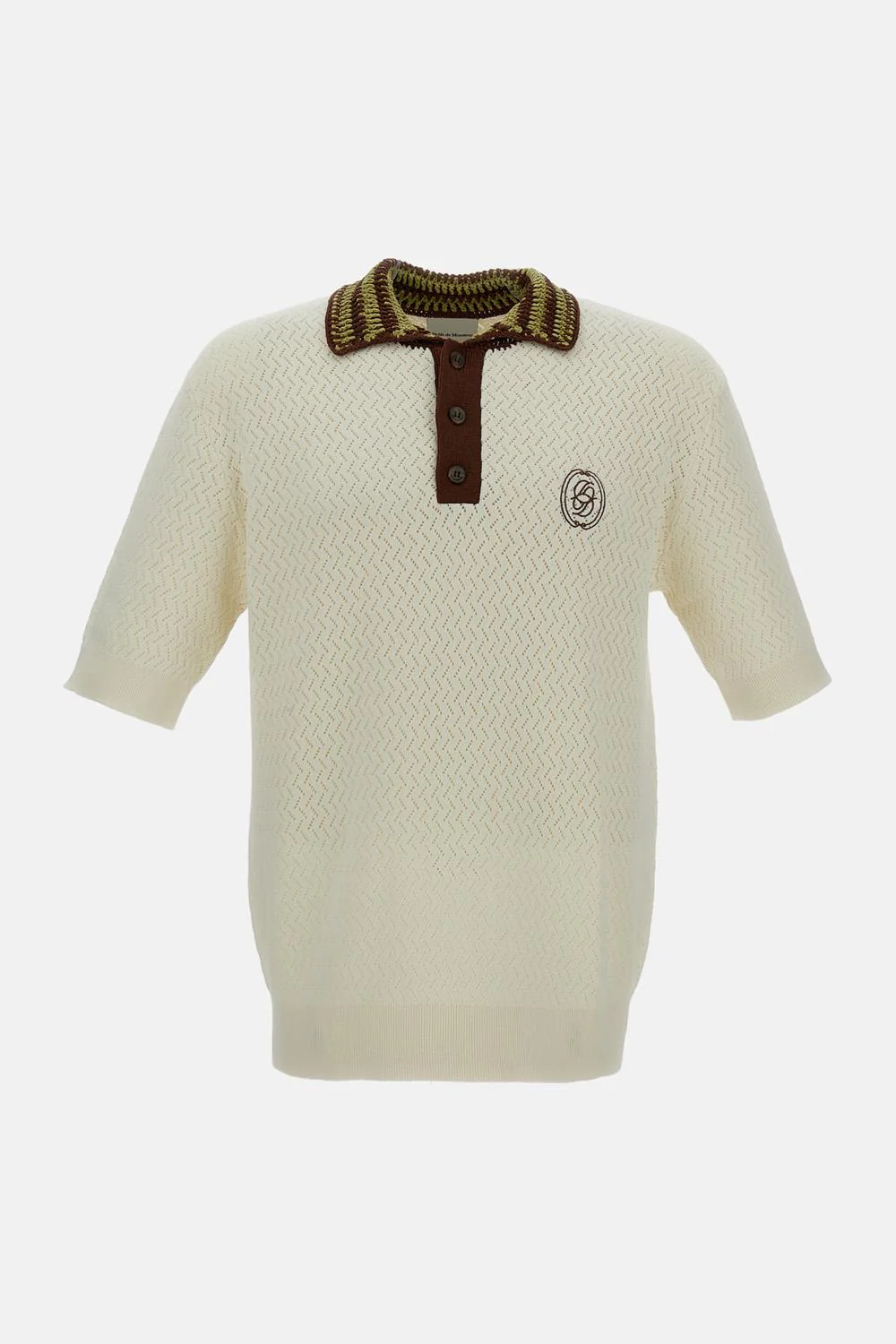 POLO IN MAGLIA AJOURÉ D MIROIR