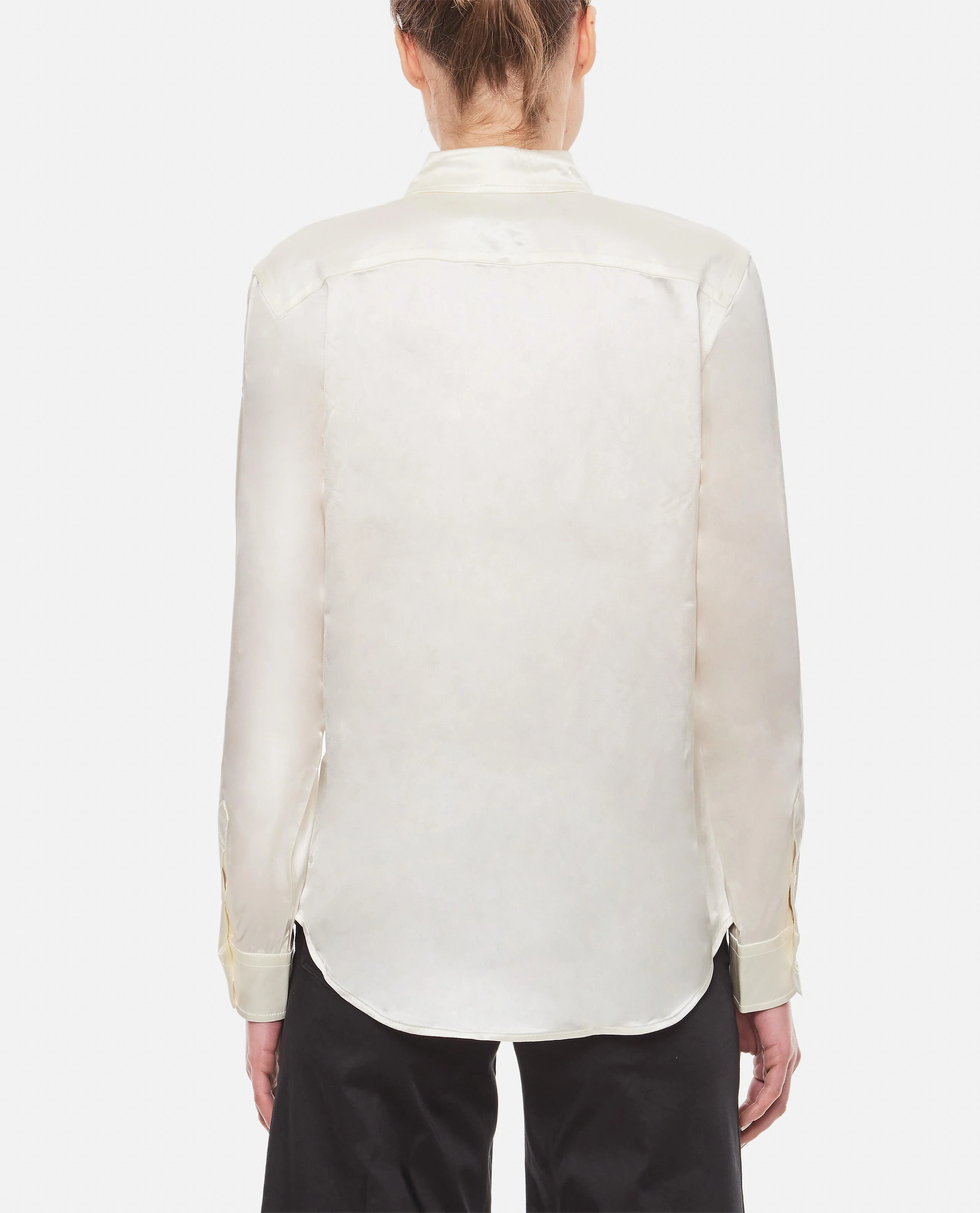 CAMICIA DI SETA A MANICHE LUNGHE CON BOTTONI - Image 3