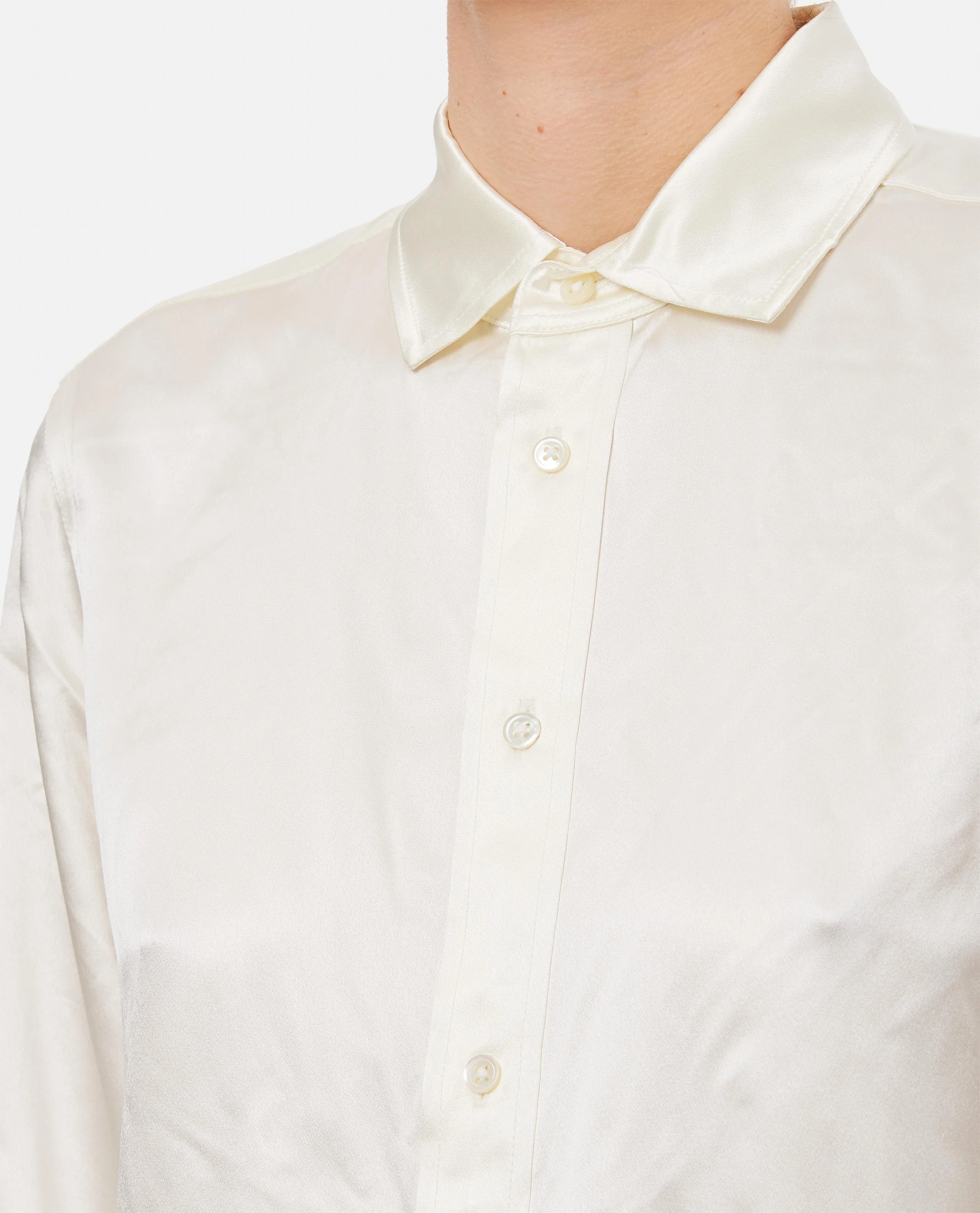 CAMICIA DI SETA A MANICHE LUNGHE CON BOTTONI - Image 4